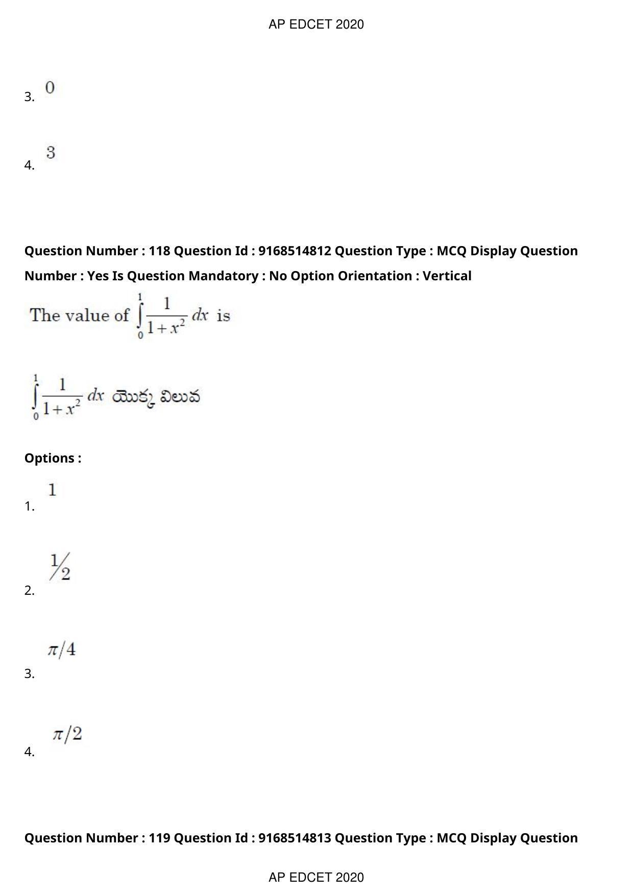 AP EDCET 2020 Maths Question Paper Shift 1 - Page 83
