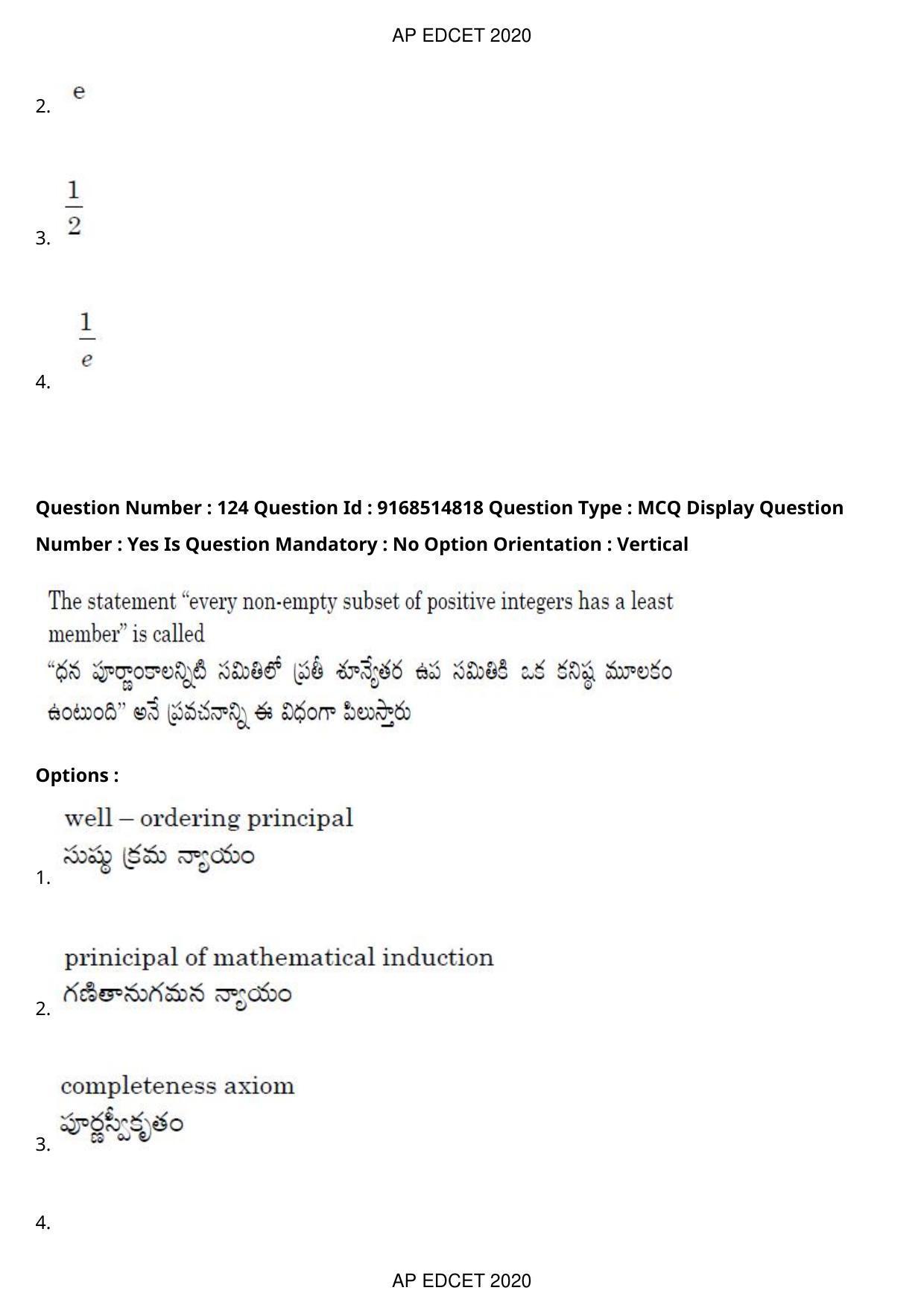 AP EDCET 2020 Maths Question Paper Shift 1 - Page 87