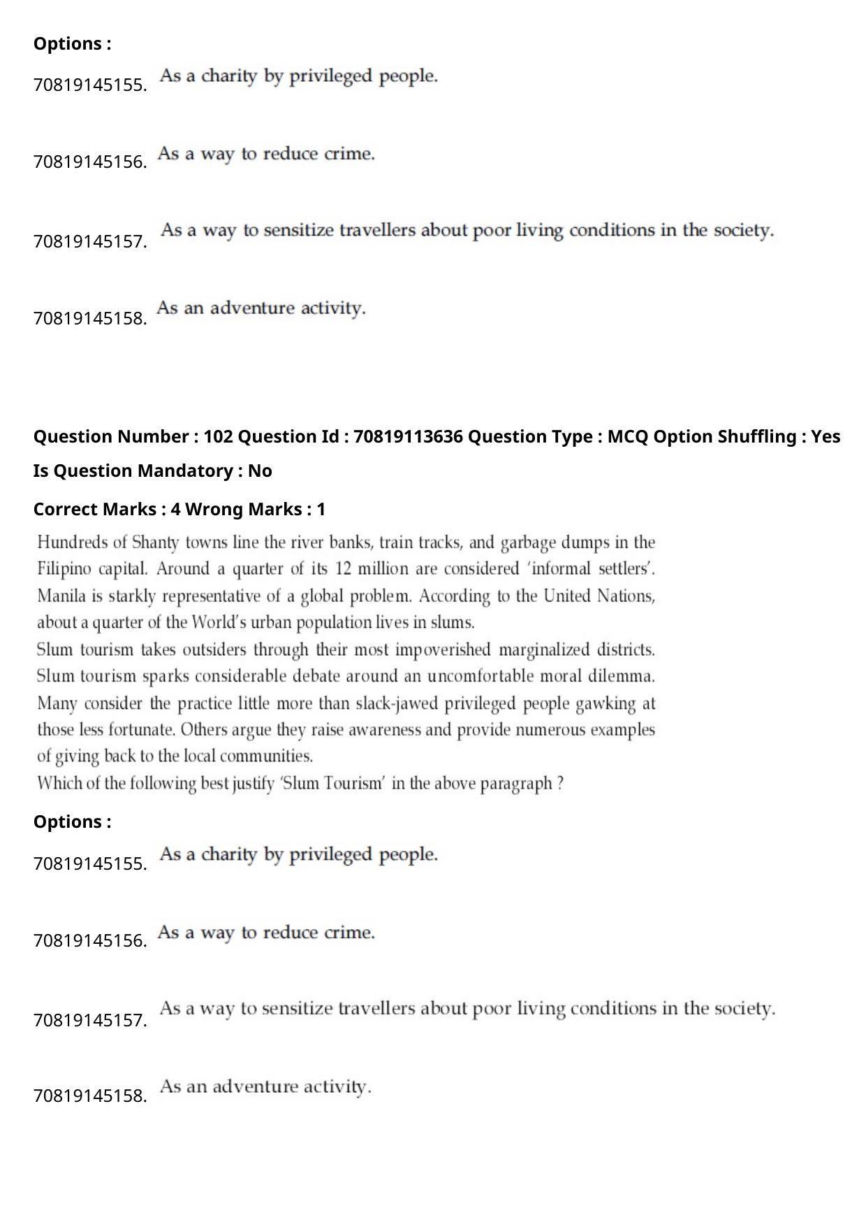 JEE Mains 2021: B Arch & B Planning Urdu (Shift 2) 23-02-2021 Question Paper - Page 141