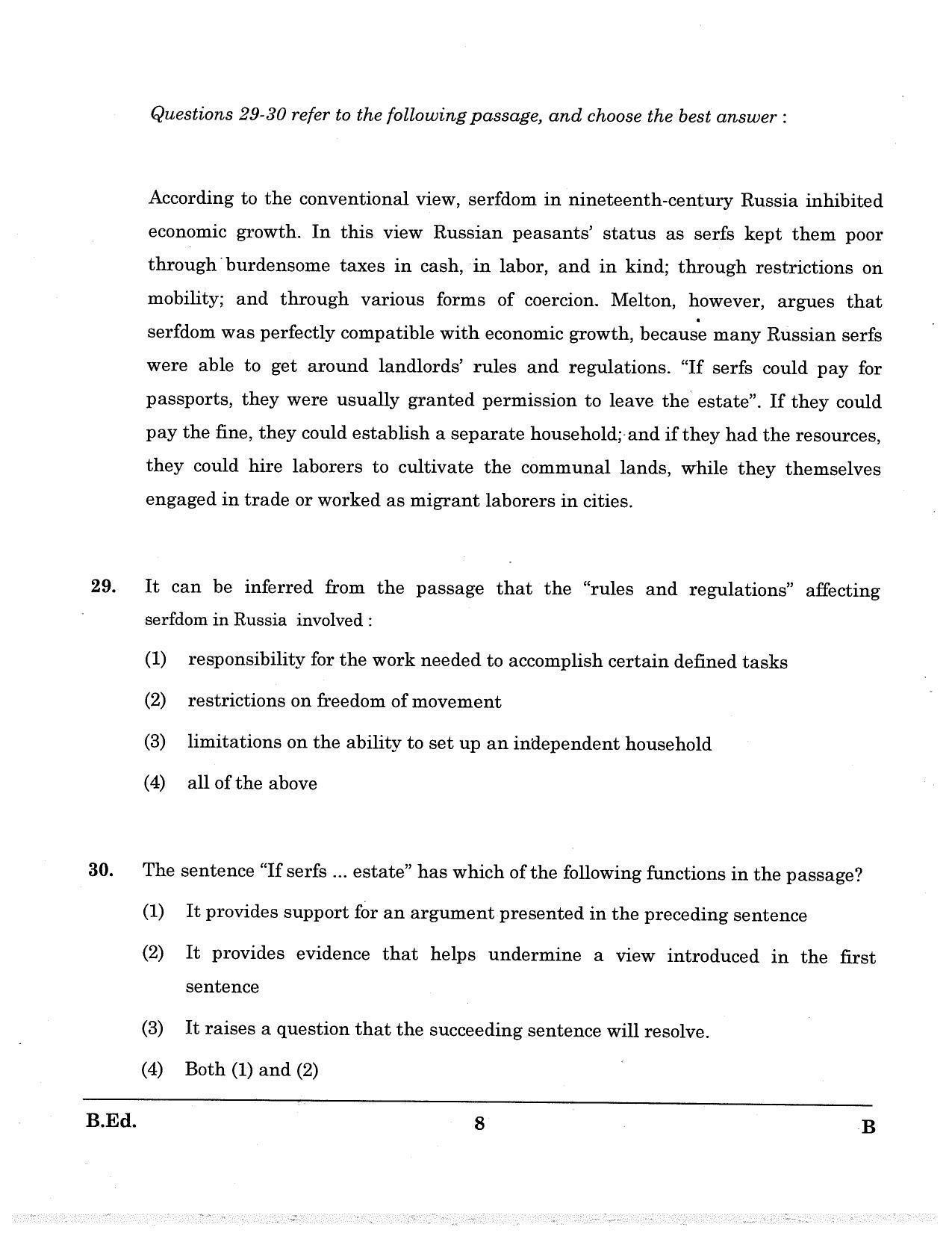 JKBOPEE B.Ed 2012 Question Paper - Page 8