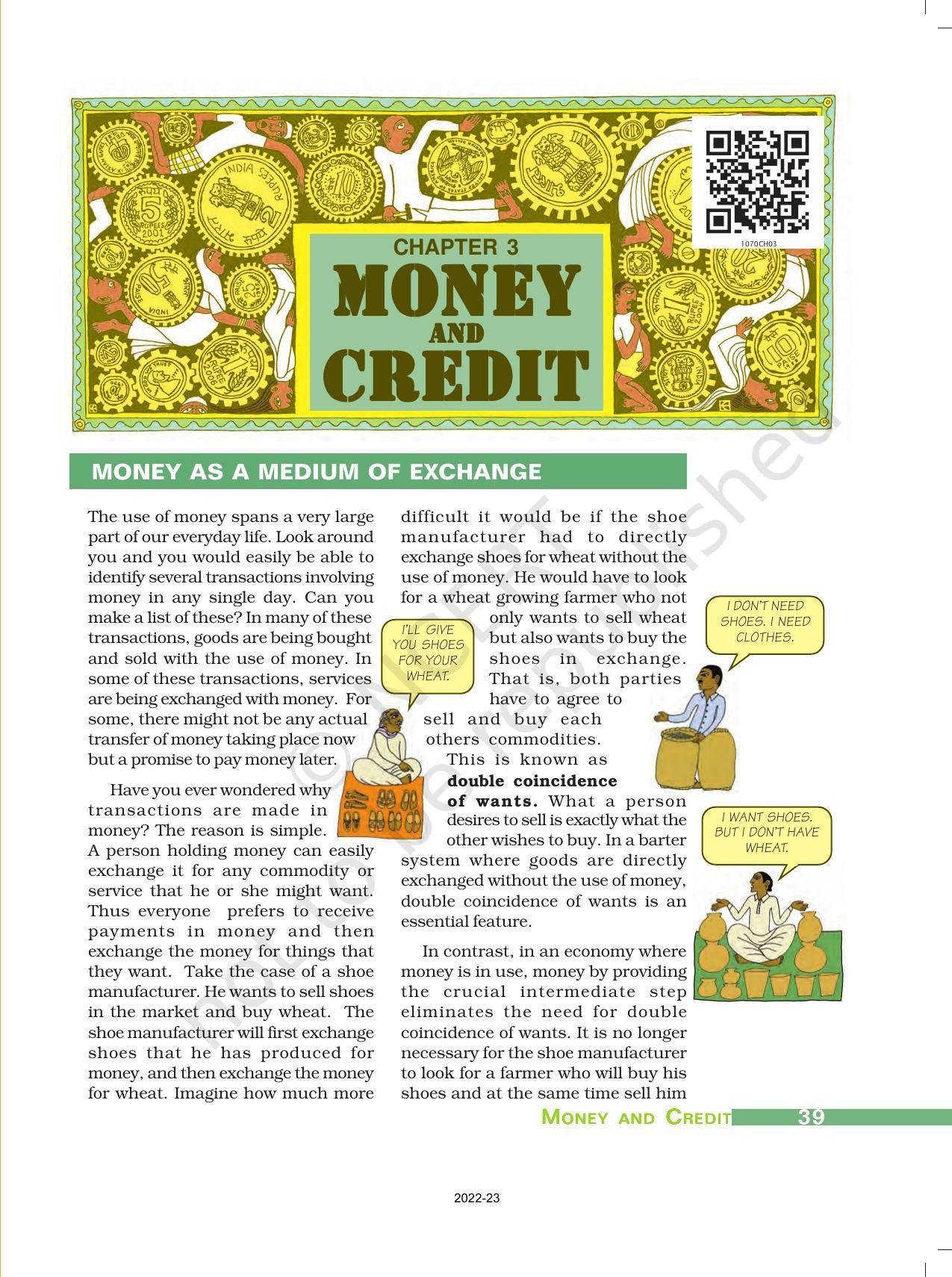 NCERT Book for Class 10 Economics Chapter 3 Money and Credit - Page 2