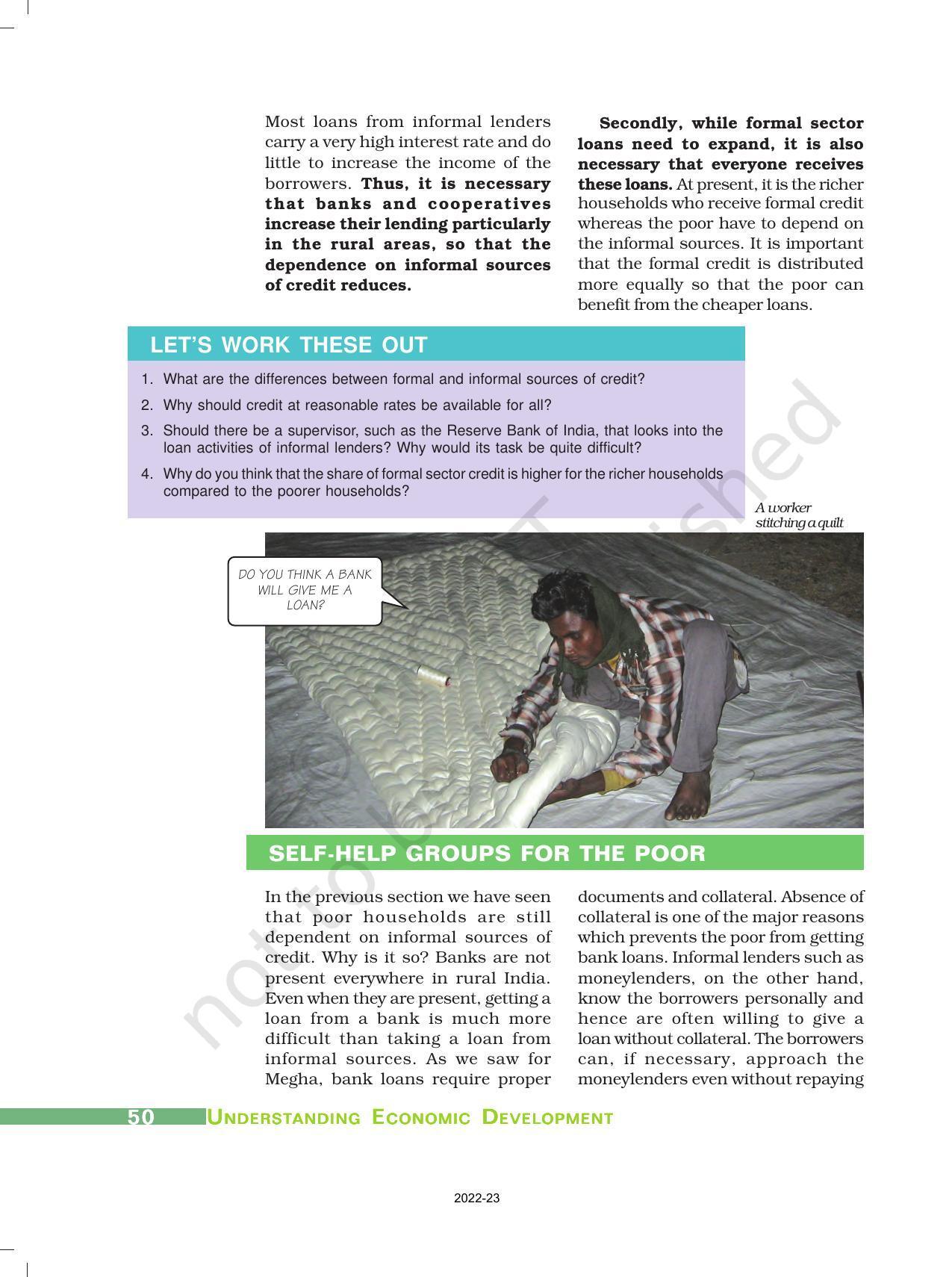 NCERT Book for Class 10 Economics Chapter 3 Money and Credit - Page 13