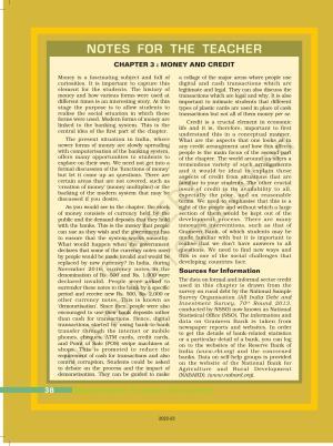 NCERT Book for Class 10 Economics Chapter 3 Money and Credit