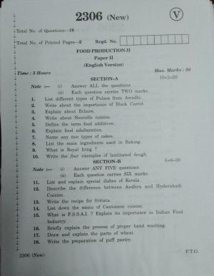 AP Inter 2nd Year Food Production-II (new) March-2020-Vocational Question Pape