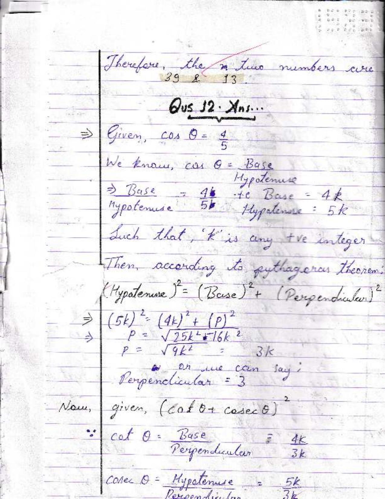UBSE Class 10 Maths 2022 Toppers Answer Sheet - Page 5
