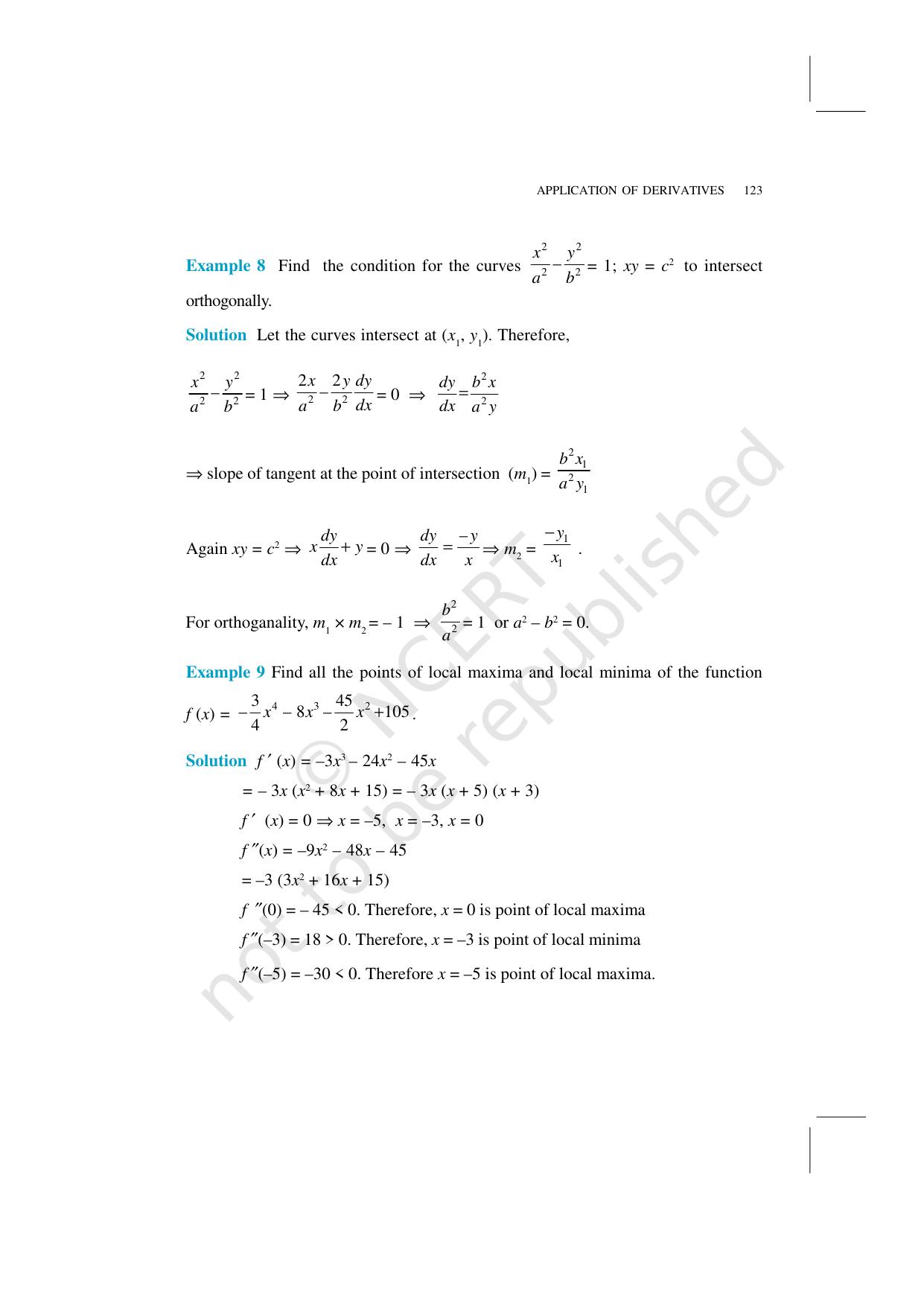 NCERT Exemplar Class 12: Mathematics Unit 6 (Application Of Derivatives) - Page 7