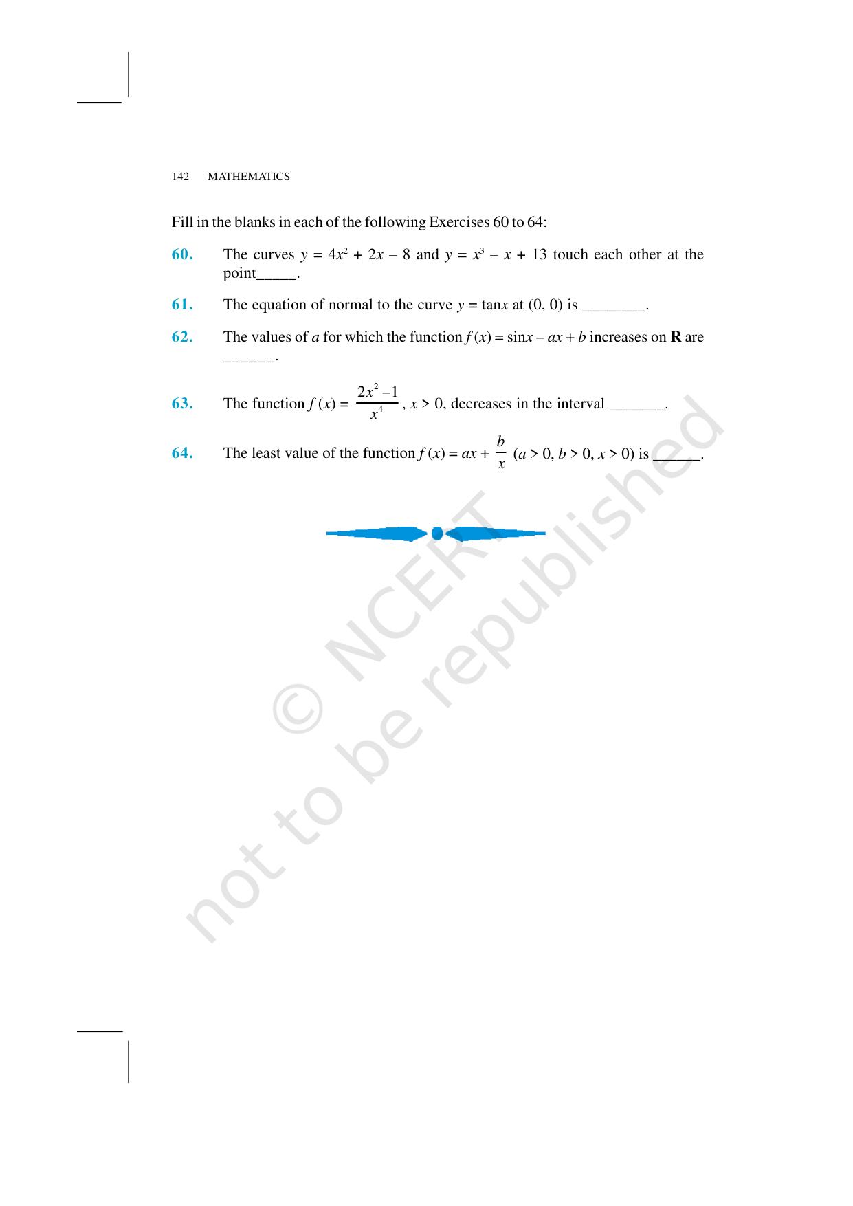 NCERT Exemplar Class 12: Mathematics Unit 6 (Application Of Derivatives) - Page 26