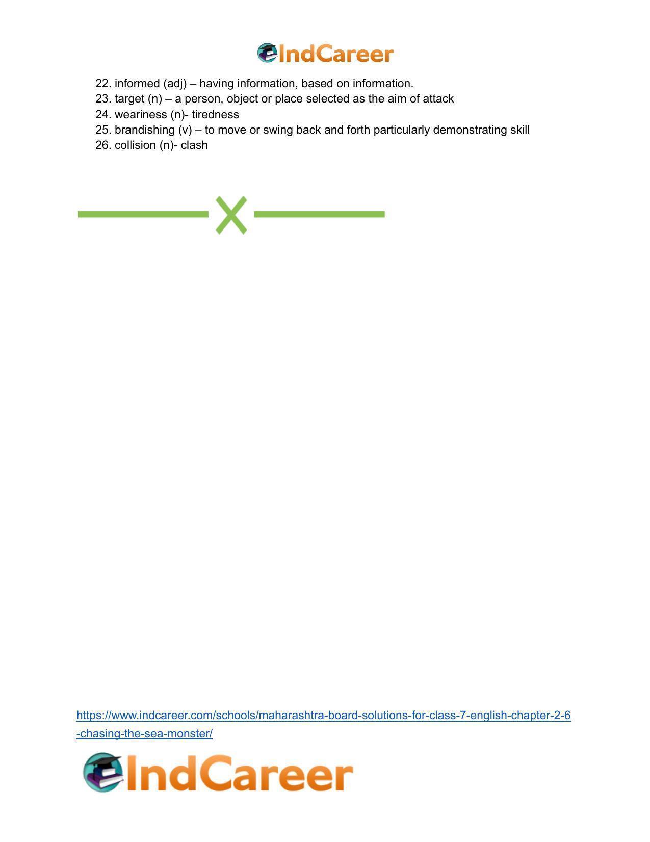 Maharashtra Board Solutions for Class 7- English: Chapter 2.6- Chasing the Sea Monster - Page 17
