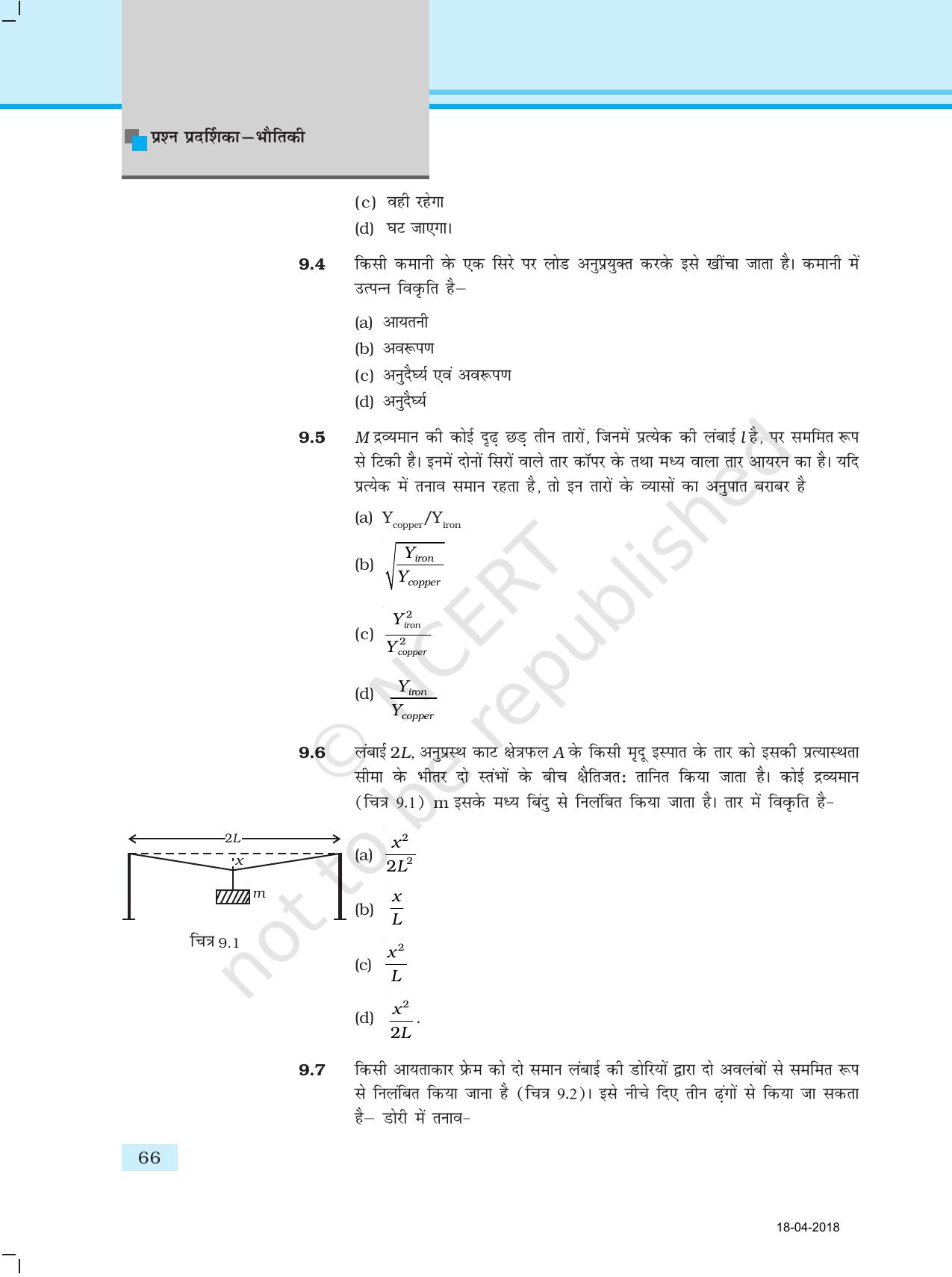 NCERT Exemplar Class 11: भौतिक विज्ञान अध्याय 9 (ठोसों के यांत्रिक गुण ) - Page 2
