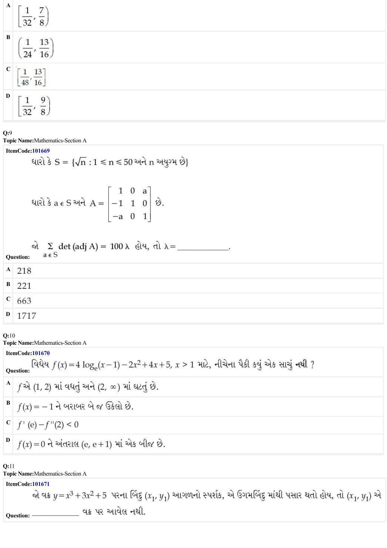 JEE Mains 2022: BTech Gujarati (Shift 1) 24-06-2022 Question Paper - Page 3