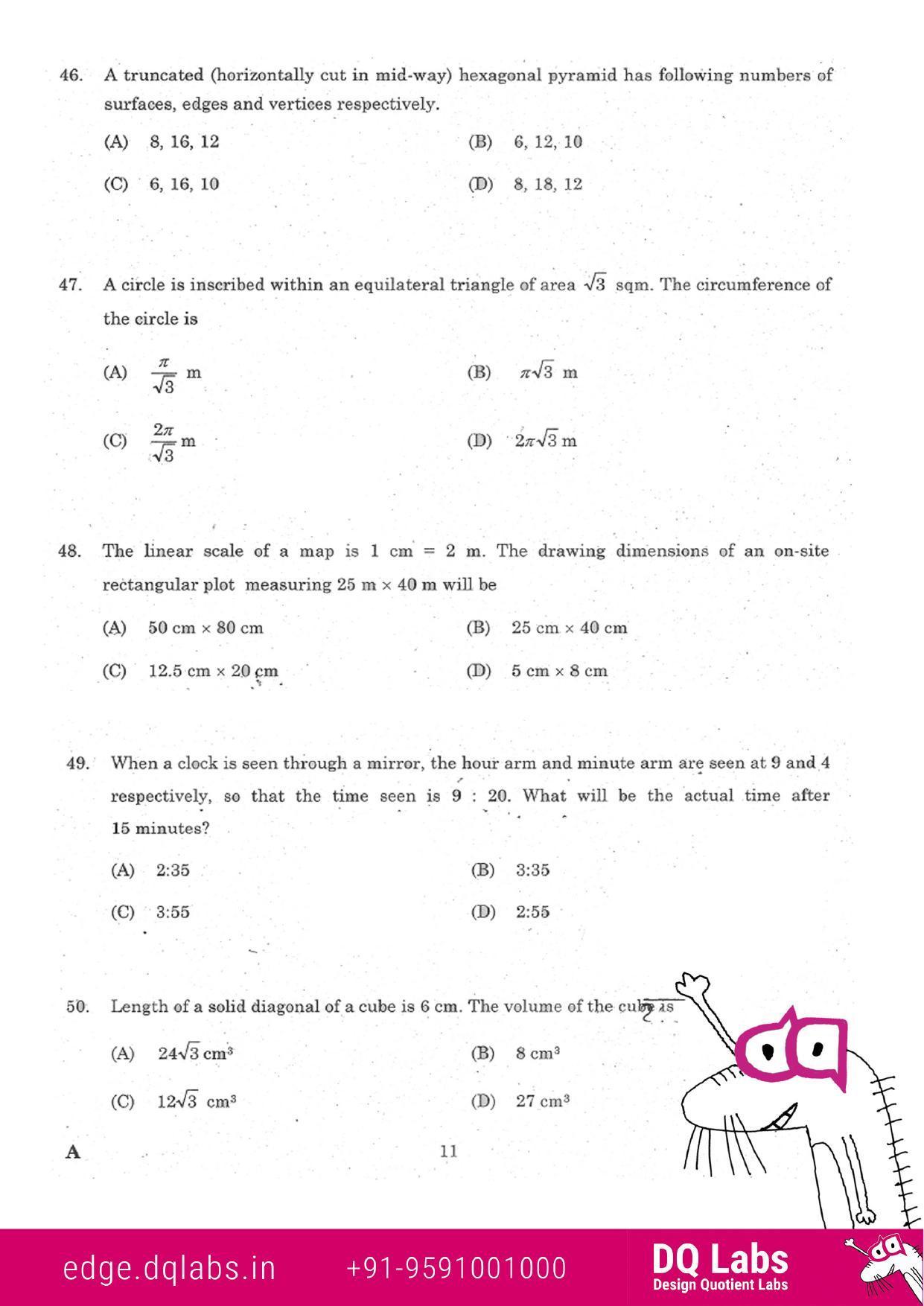 NATA 2017 Question Paper - Page 9
