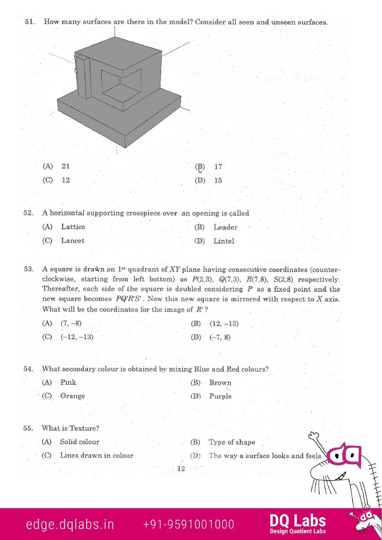 NATA 2017 Question Paper - Page 10