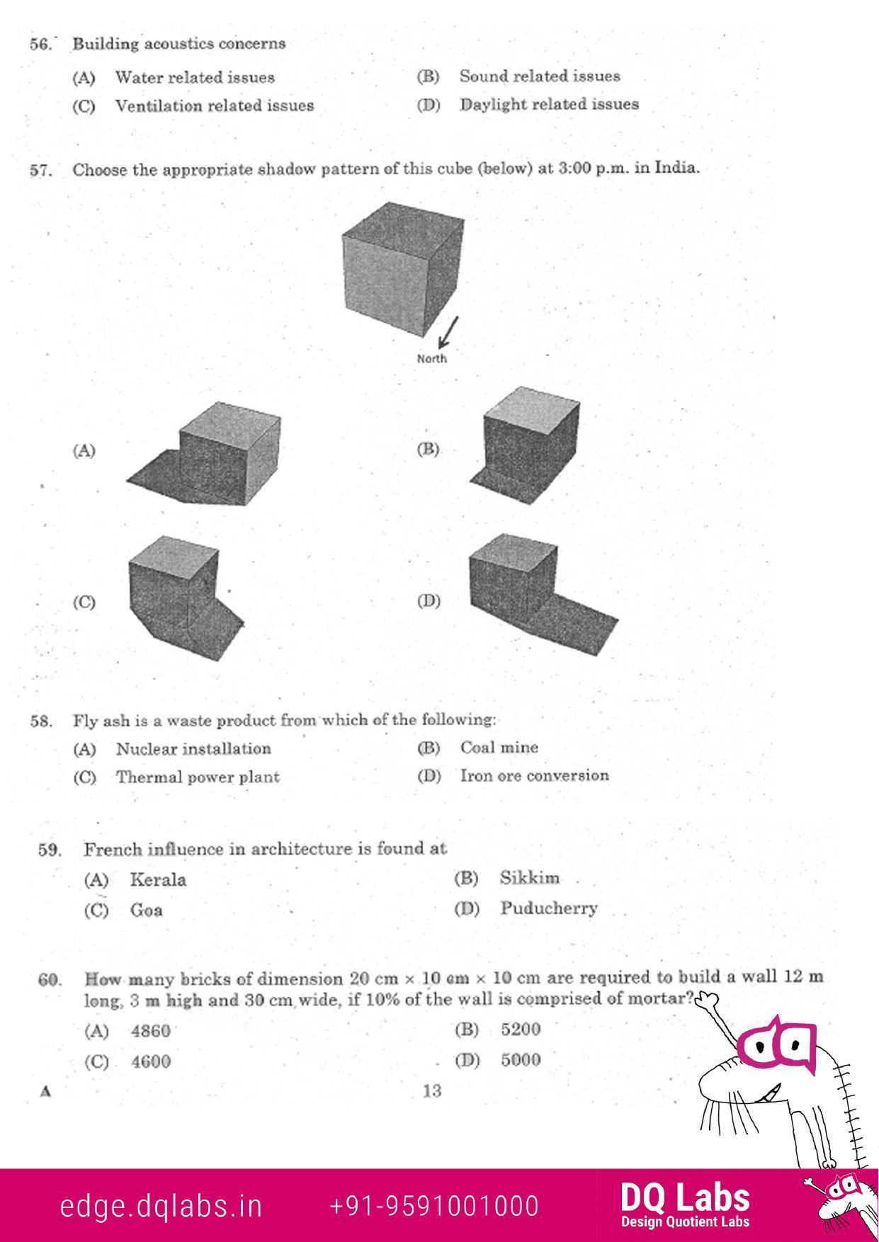 NATA 2017 Question Paper - Page 11