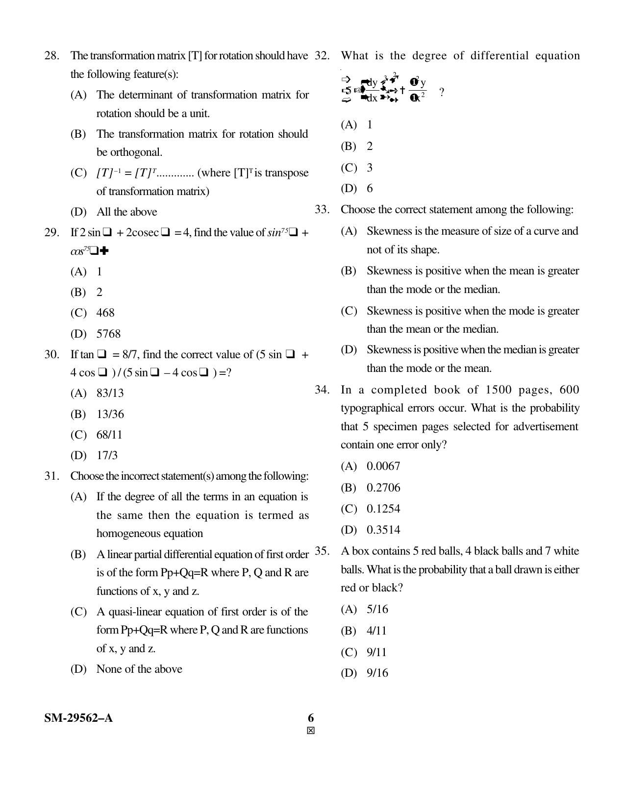 KUET 2023 M.Sc. IT Question Paper - Page 6