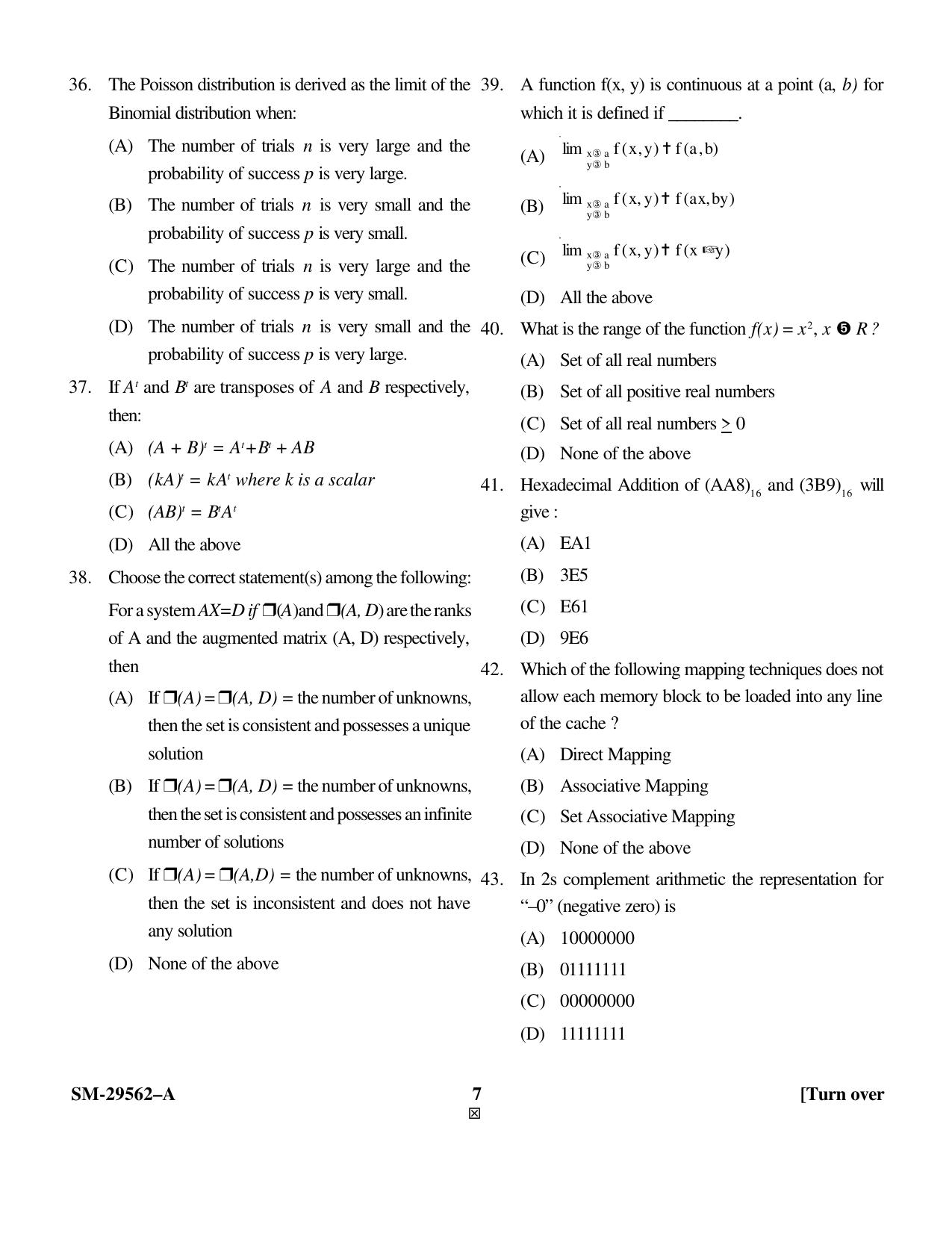 KUET 2023 M.Sc. IT Question Paper - Page 7