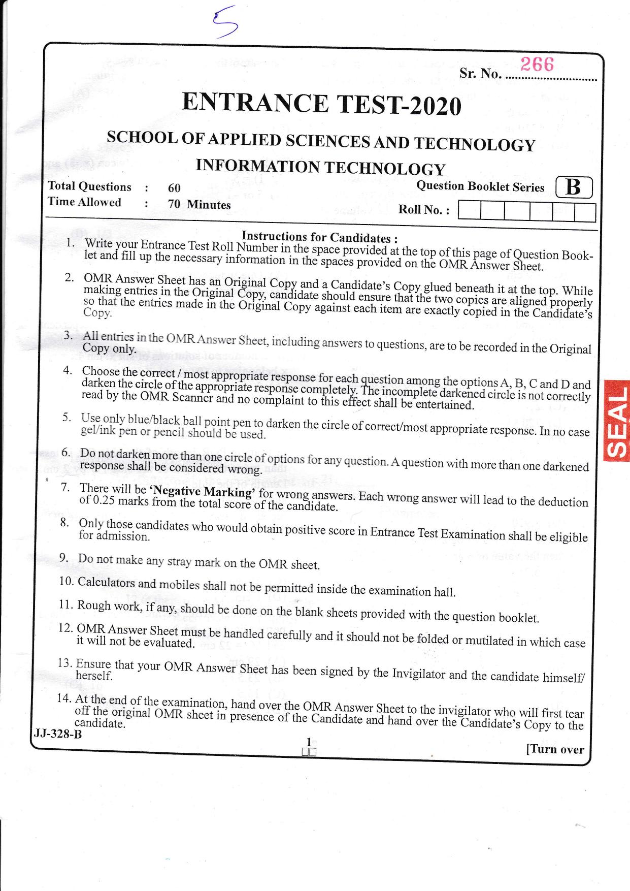 KUET 2023 M.Sc. IT Question Paper - Page 32