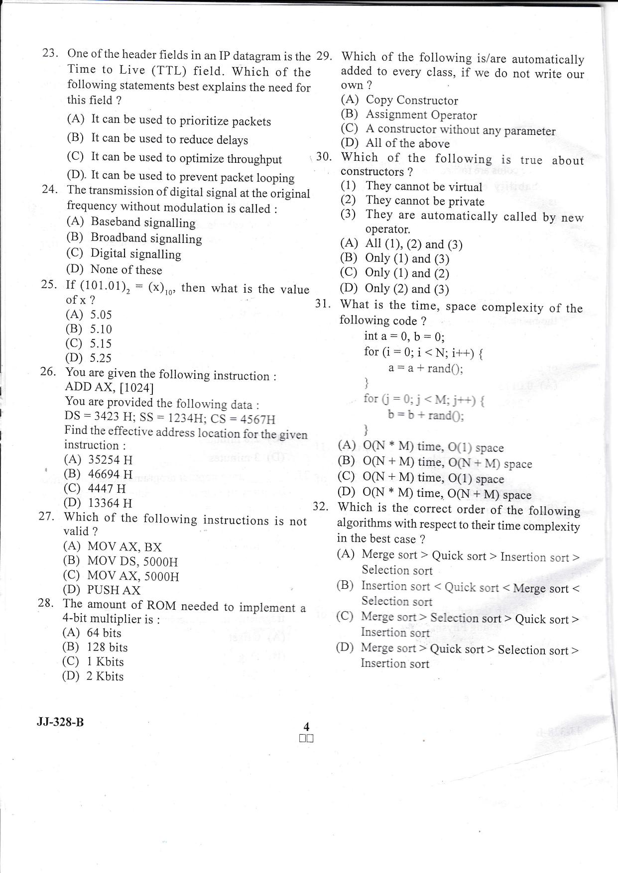 KUET 2023 M.Sc. IT Question Paper - Page 35