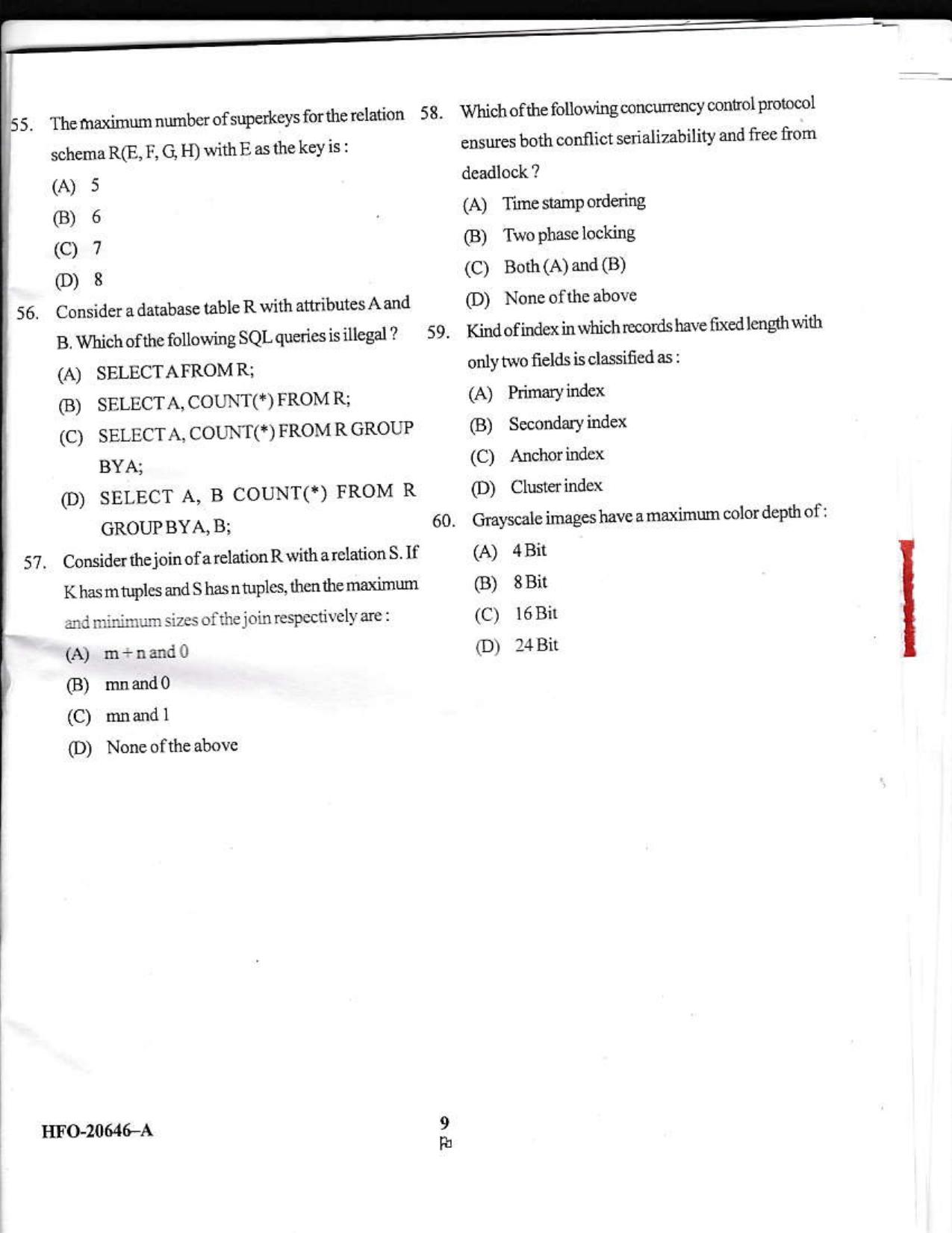 KUET 2023 M.Sc. IT Question Paper - Page 47