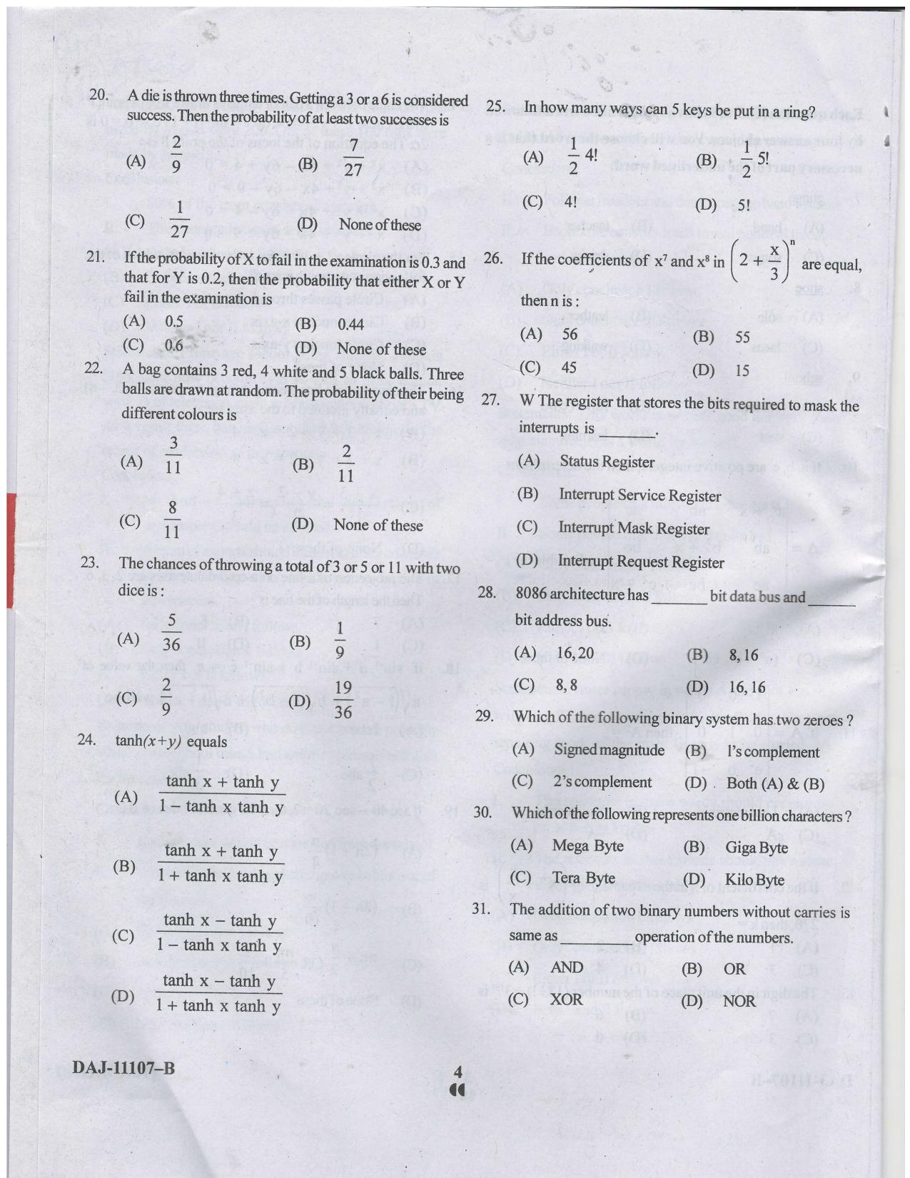 KUET 2023 M.Sc. IT Question Paper - Page 57