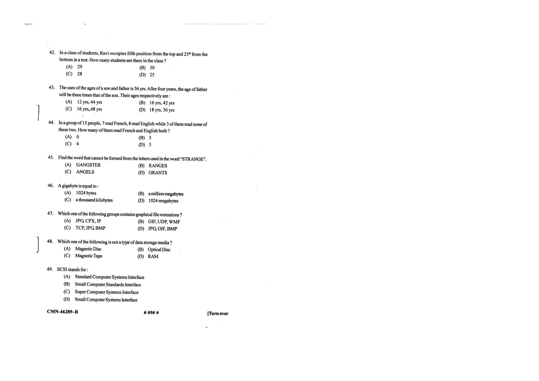 KUET 2023 M.Sc. IT Question Paper - Page 96