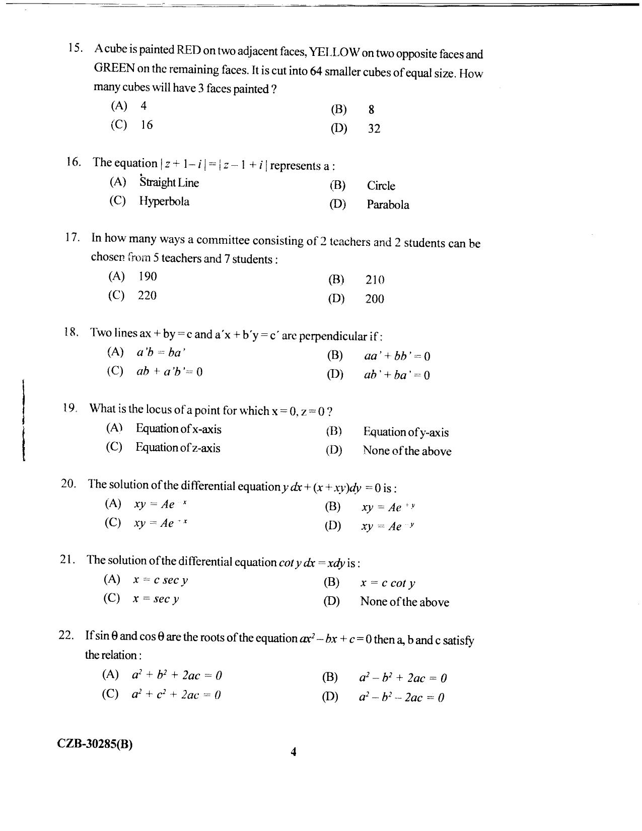 KUET 2023 M.Sc. IT Question Paper - Page 101