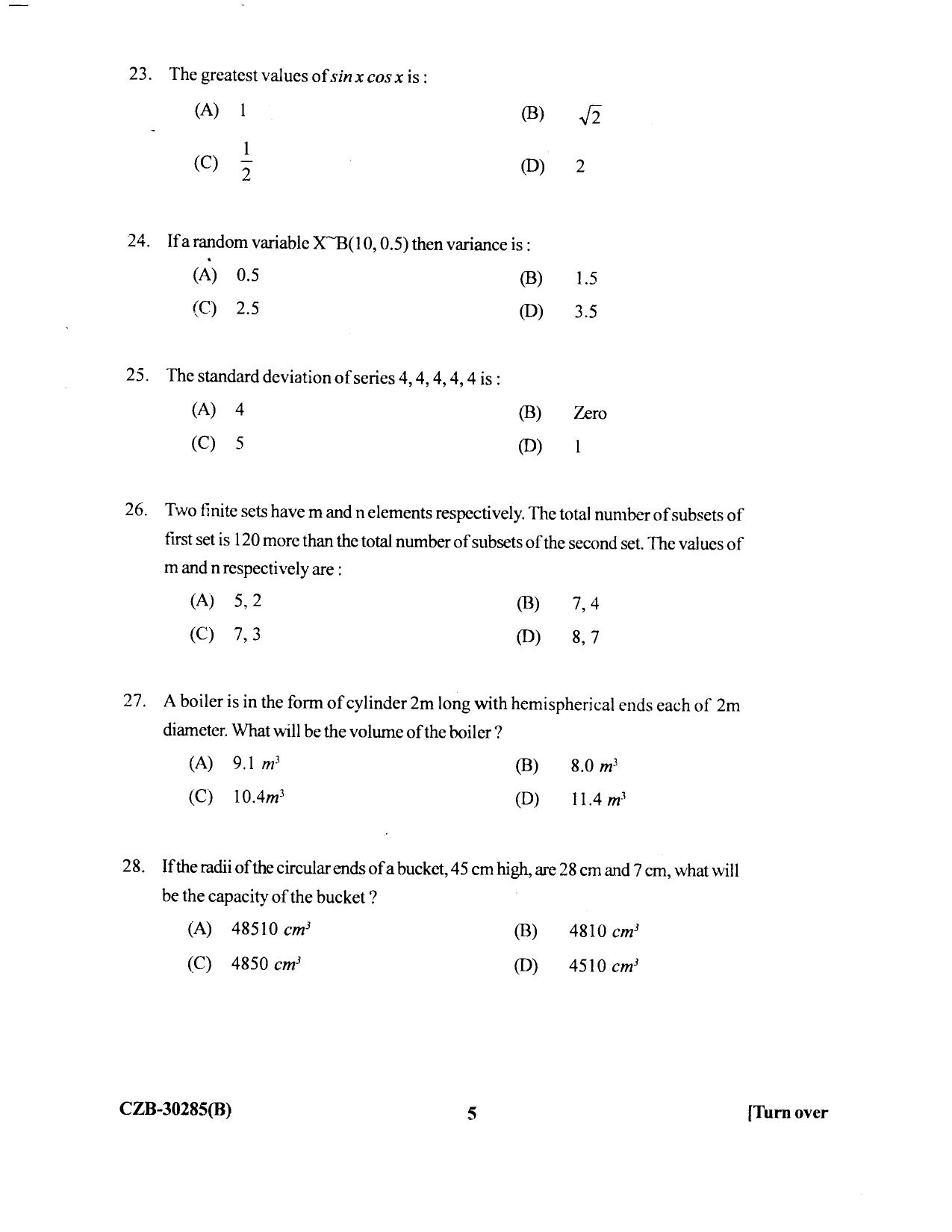 KUET 2023 M.Sc. IT Question Paper - Page 102