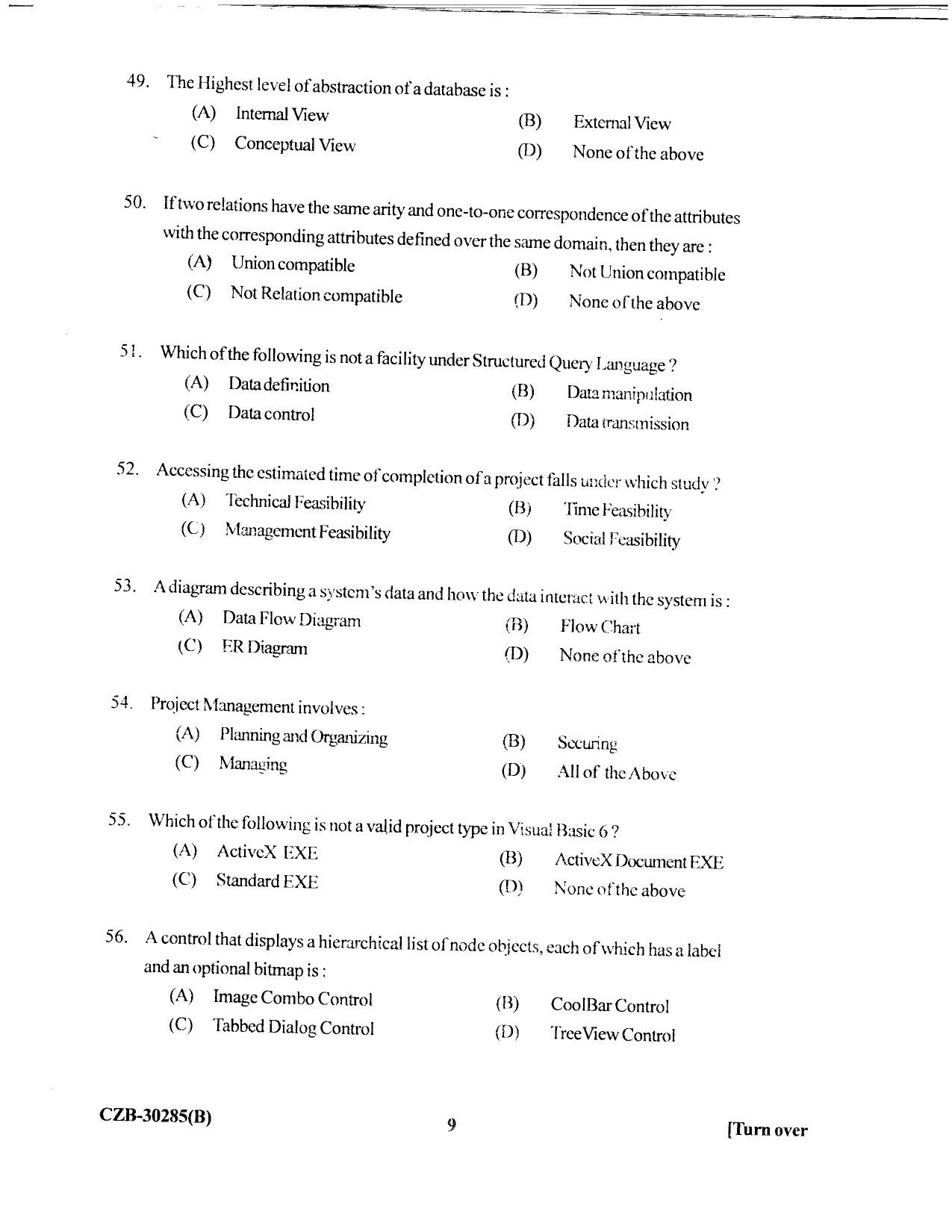 KUET 2023 M.Sc. IT Question Paper - Page 105
