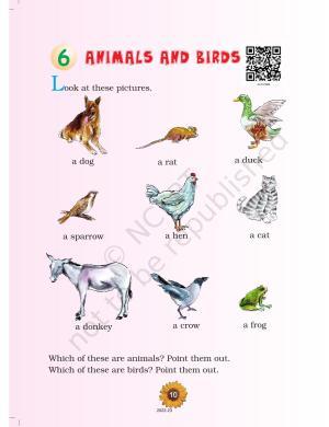 NCERT Book for Class 1 English (Raindrop):Unit 6-Animals And Birds