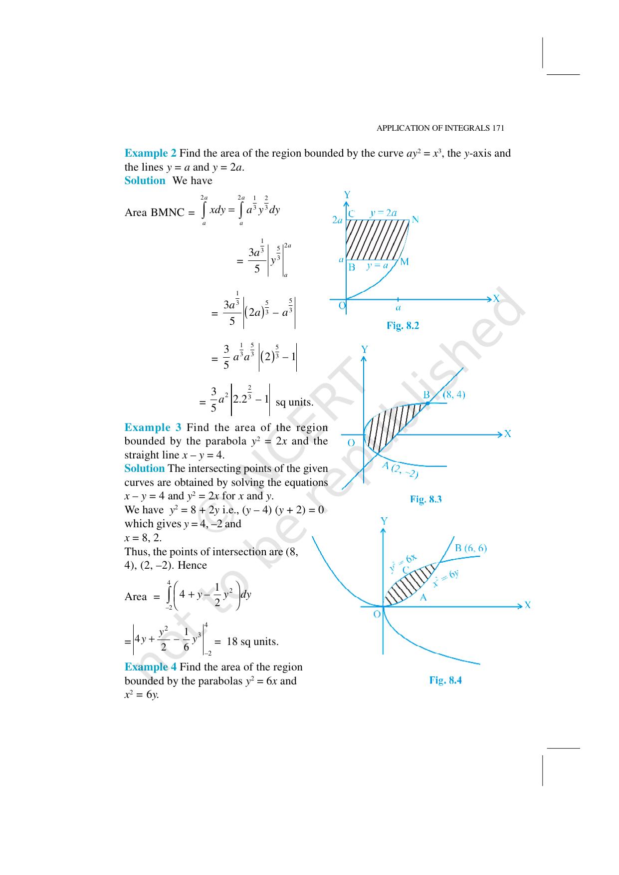 NCERT Exemplar Class 12: Mathematics Unit 8 (Application Of Integrals) - Page 2