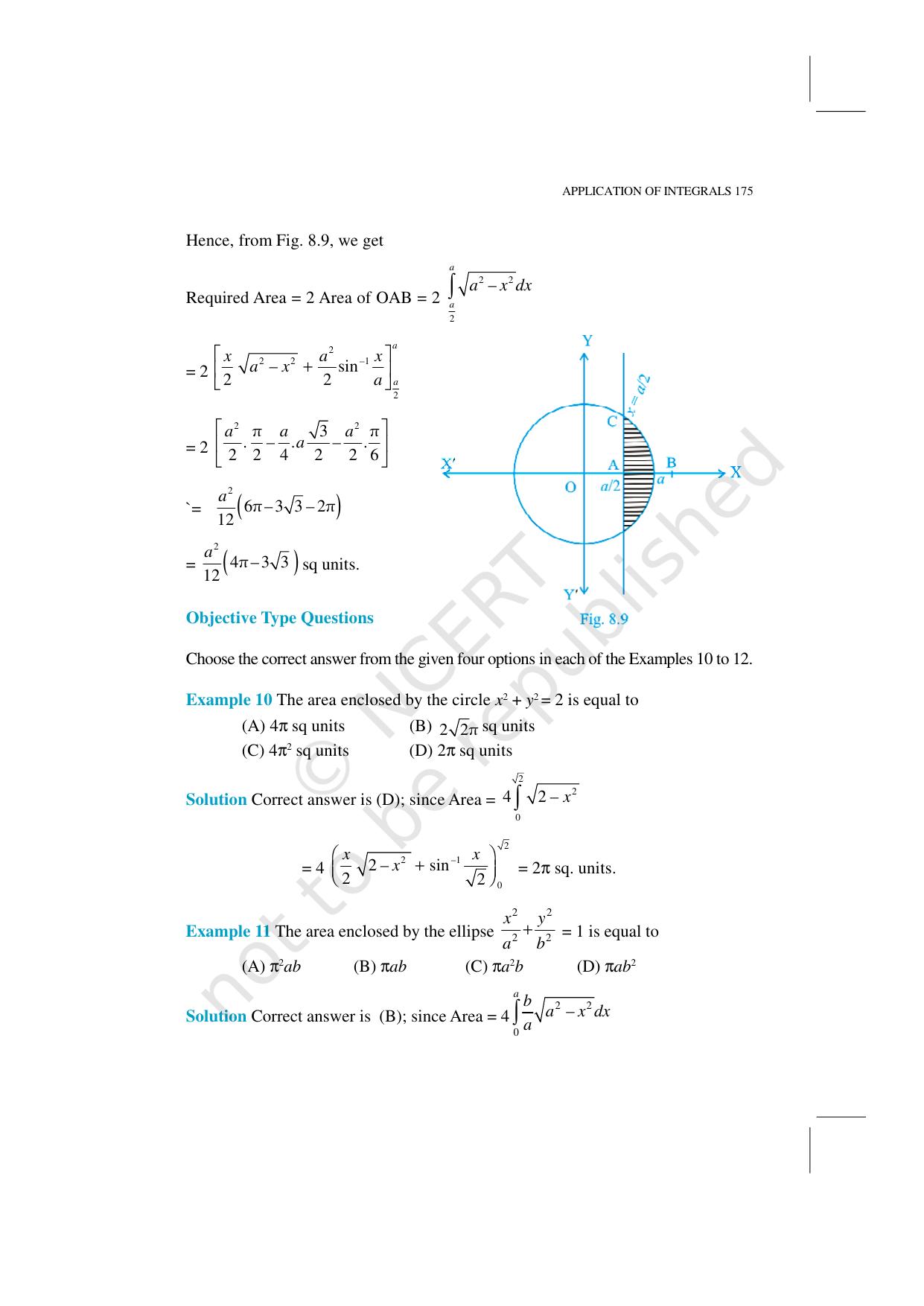 NCERT Exemplar Class 12: Mathematics Unit 8 (Application Of Integrals) - Page 6