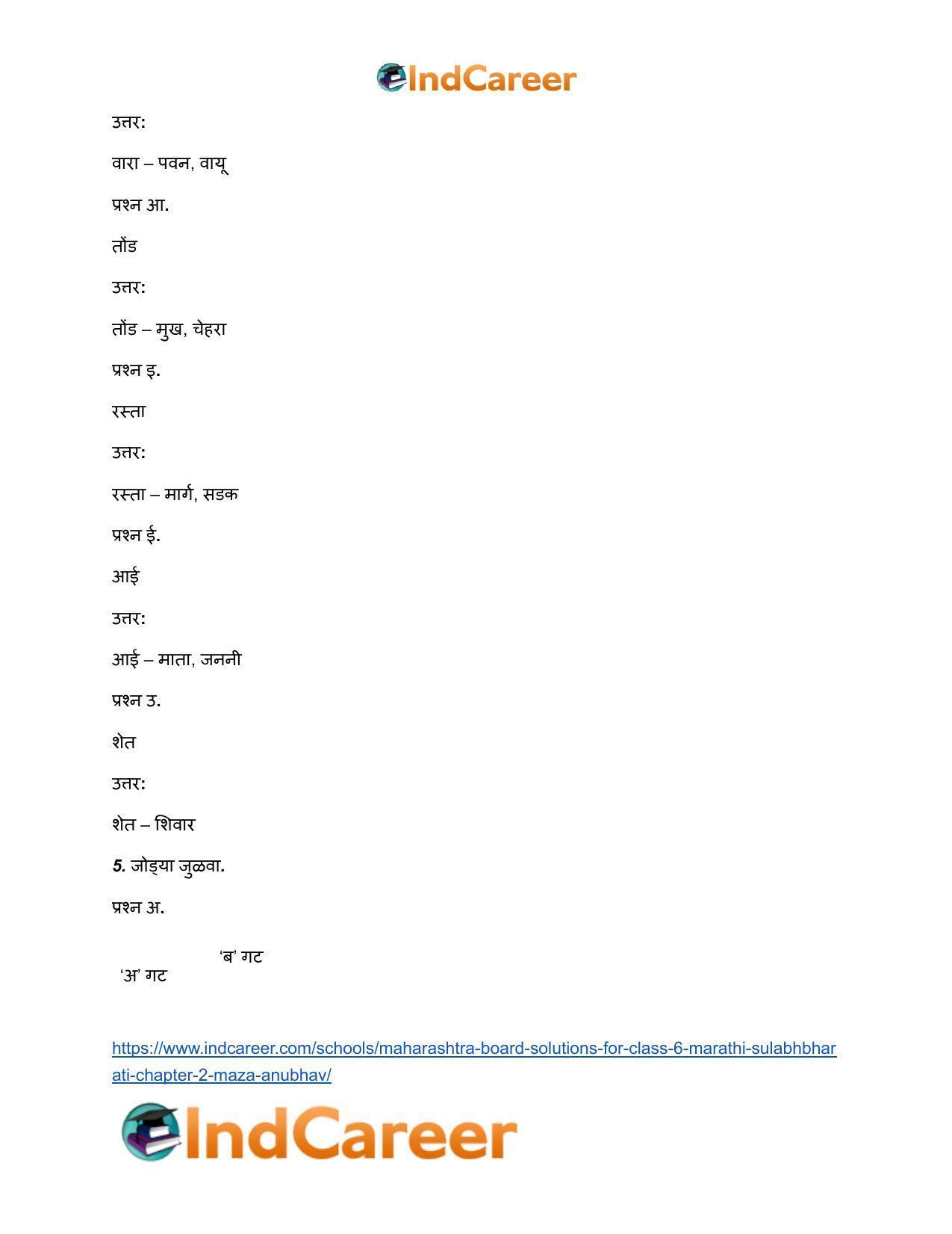 Maharashtra Board Solutions for Class 6- Marathi Sulabhbharati: Chapter 2- माझा अनुभव - Page 4