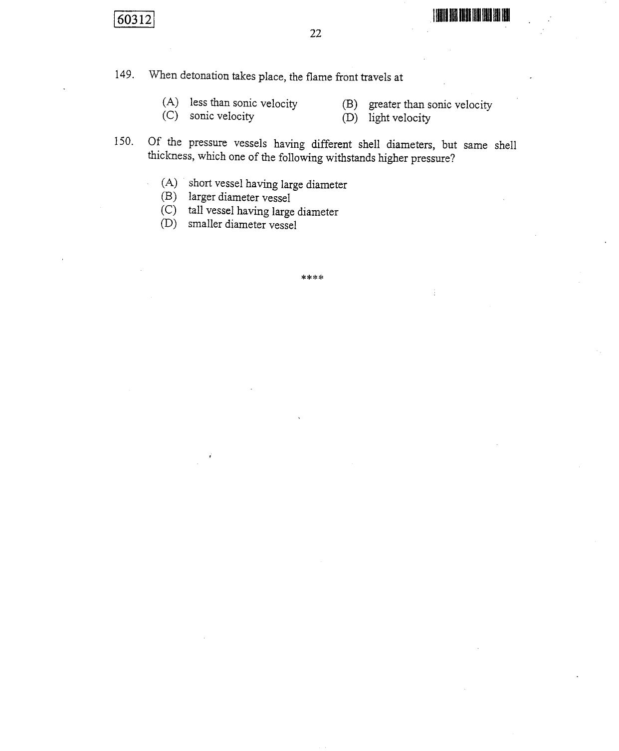 CUSAT CAT 2012 Chemical engg Question Paper - Page 23