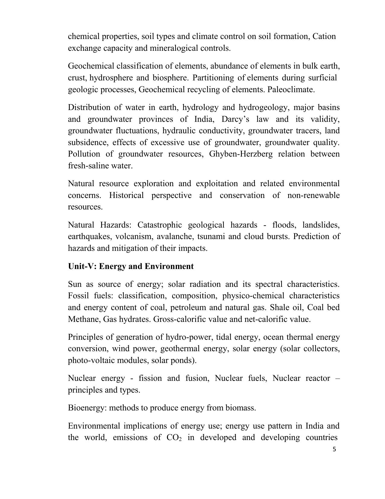 TNSET Syllabus - Environmental Sciences - Page 5