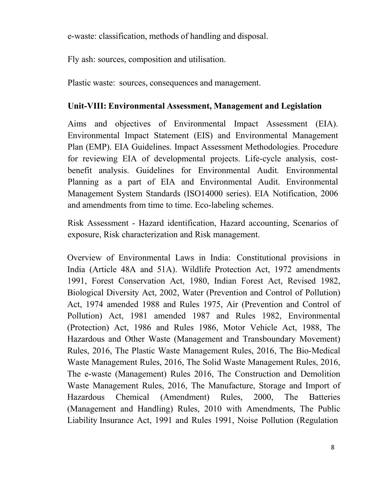 TNSET Syllabus - Environmental Sciences - Page 8
