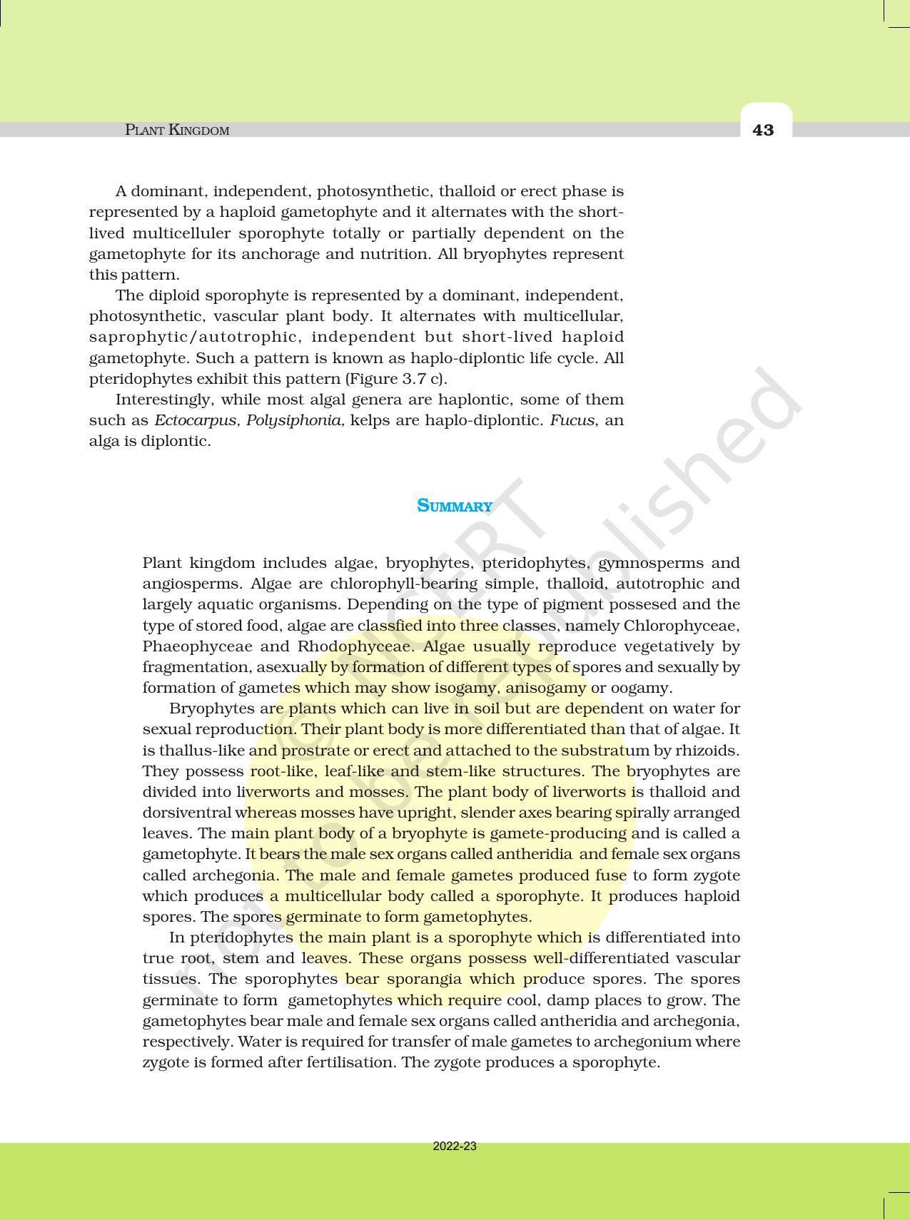 NCERT Book for Class 11 Biology Chapter 3 Plant Kingdom - Page 15