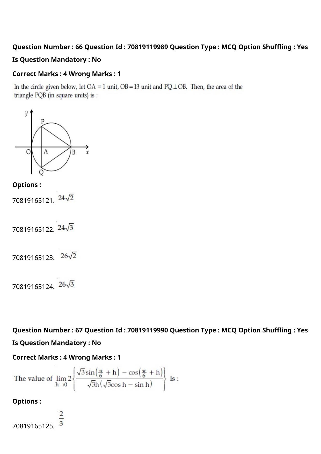 JEE Mains 2021: BTech English (Shift 1) 26-02-2021 Question Paper - Page 40