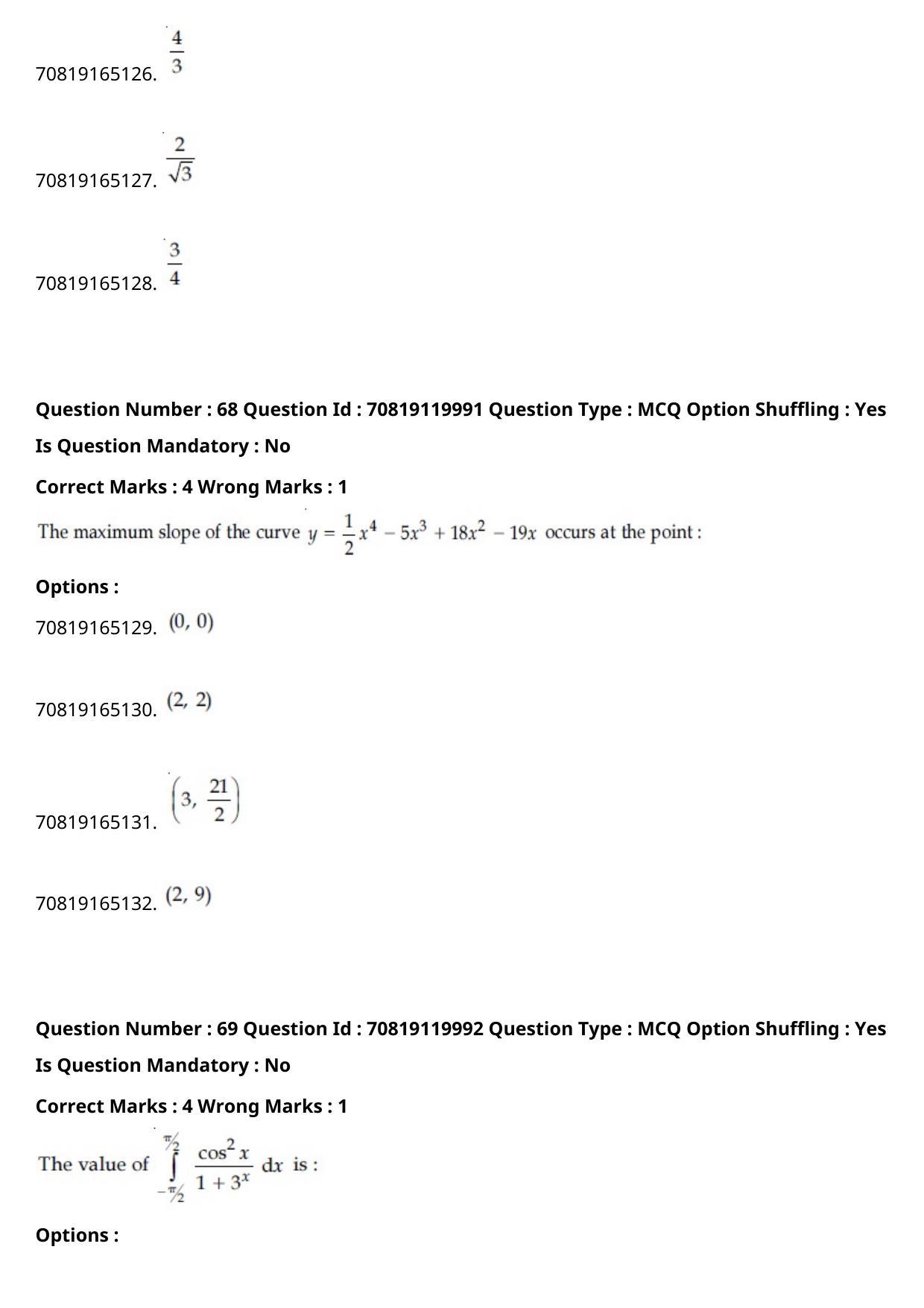 JEE Mains 2021: BTech English (Shift 1) 26-02-2021 Question Paper - Page 41