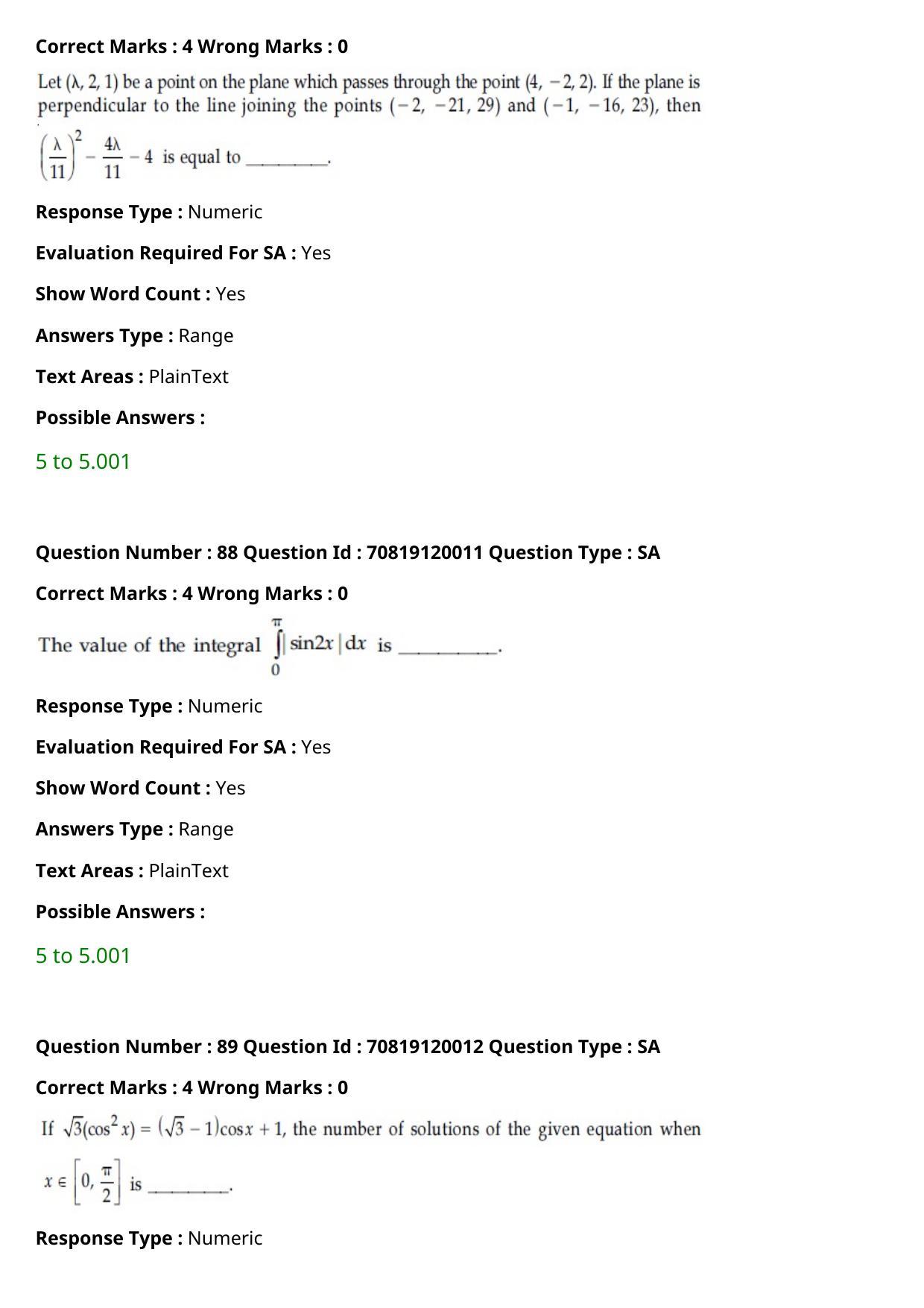 JEE Mains 2021: BTech English (Shift 1) 26-02-2021 Question Paper - Page 51