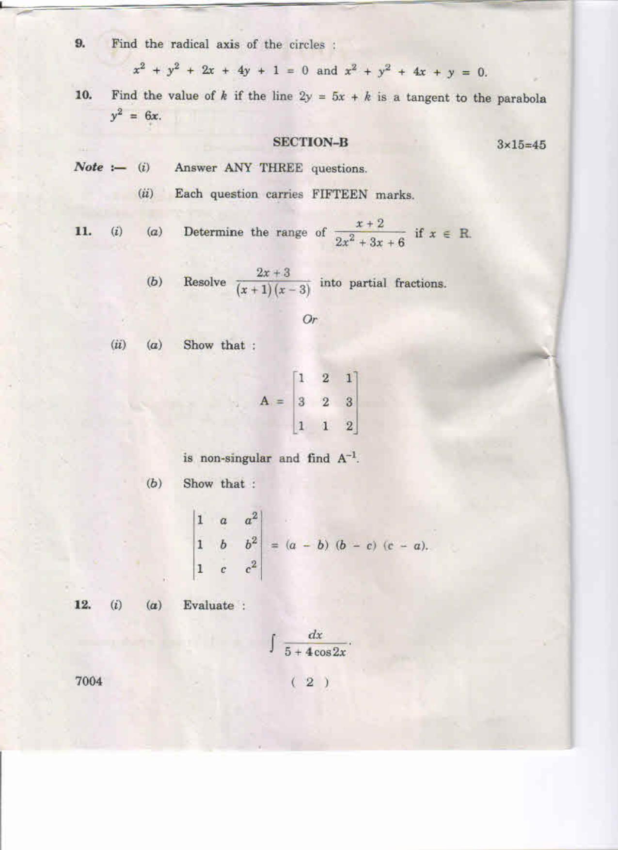 AP Inter 2nd Year Mathematics(Bridge Course)-II May-2019-Vocational Question Paper - Page 2