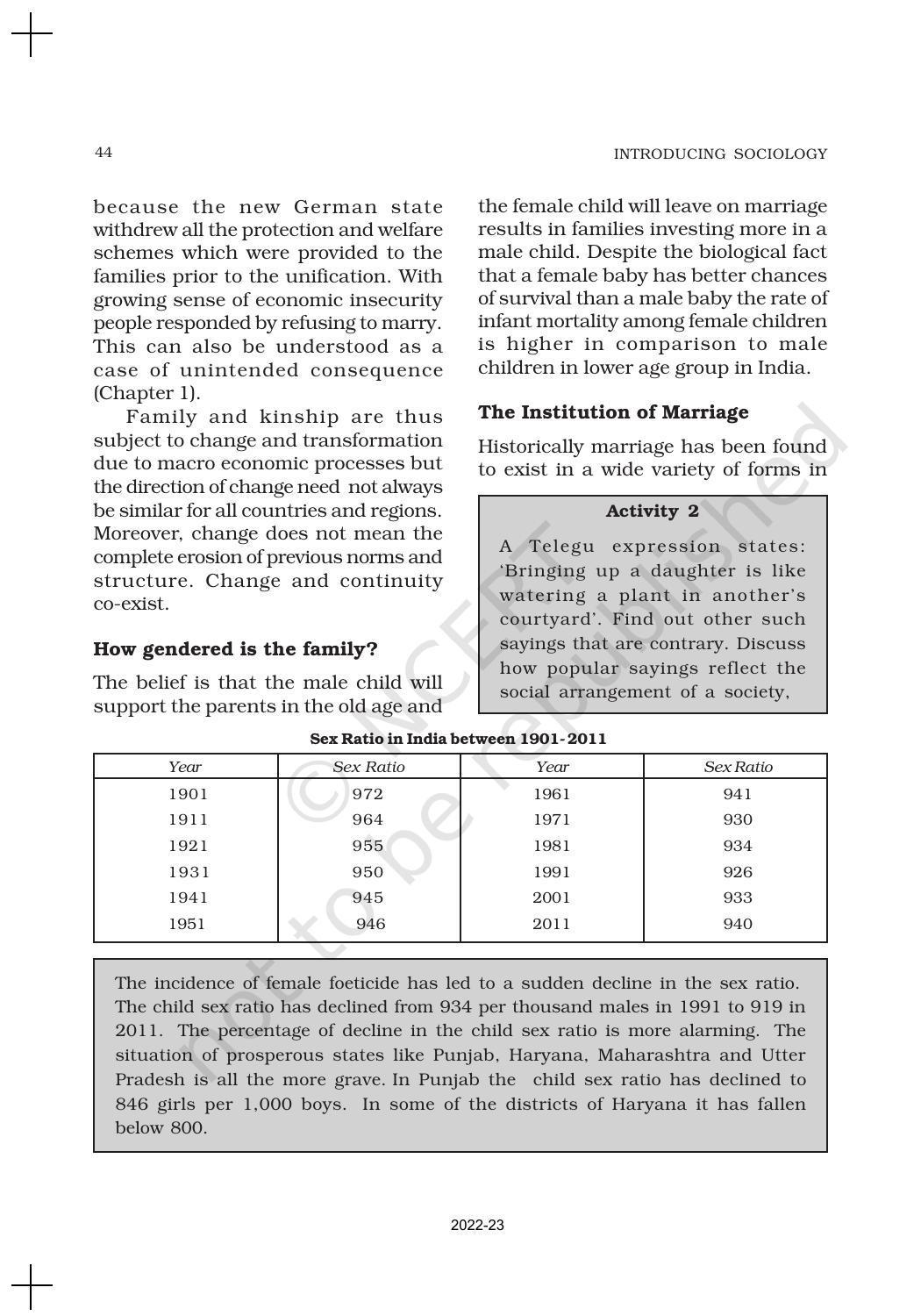 NCERT Book for Class 11 Sociology (Part-I) Chapter 3 Understanding Social Institutions - Page 5