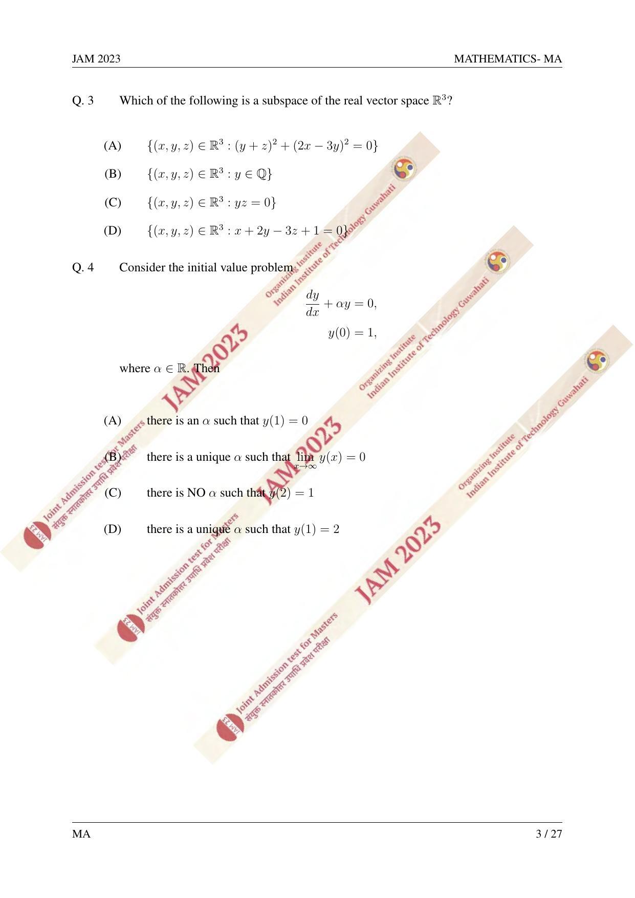 JAM 2023: MA Question Paper - Page 2