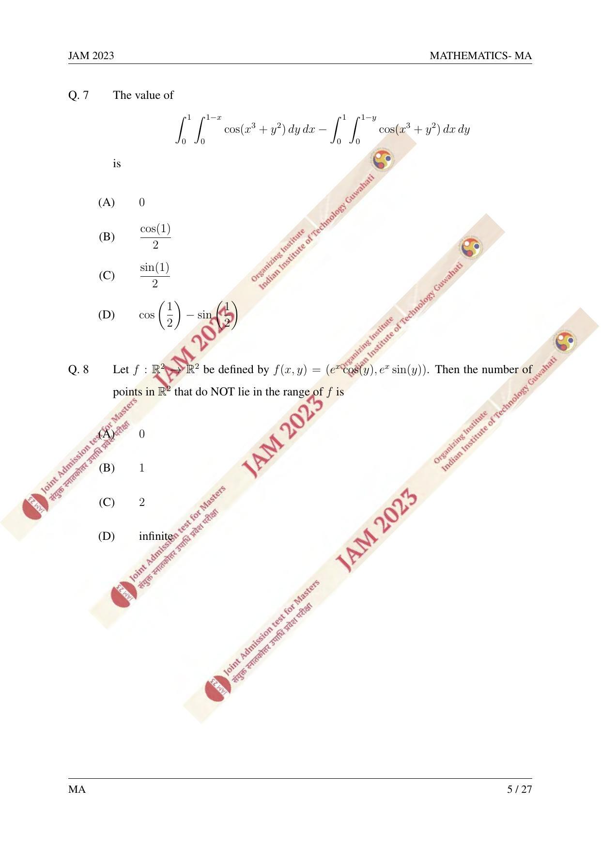 JAM 2023: MA Question Paper - Page 4