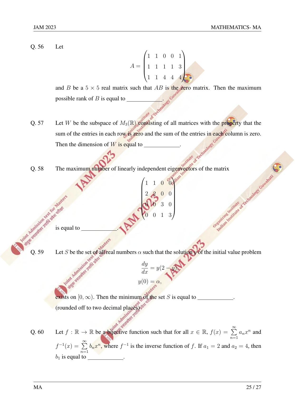 JAM 2023: MA Question Paper - Page 24