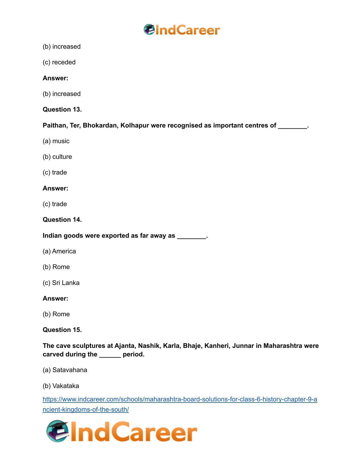 Maharashtra Board Solutions for Class 6- History: Chapter 9- Ancient Kingdoms of the South - Page 11