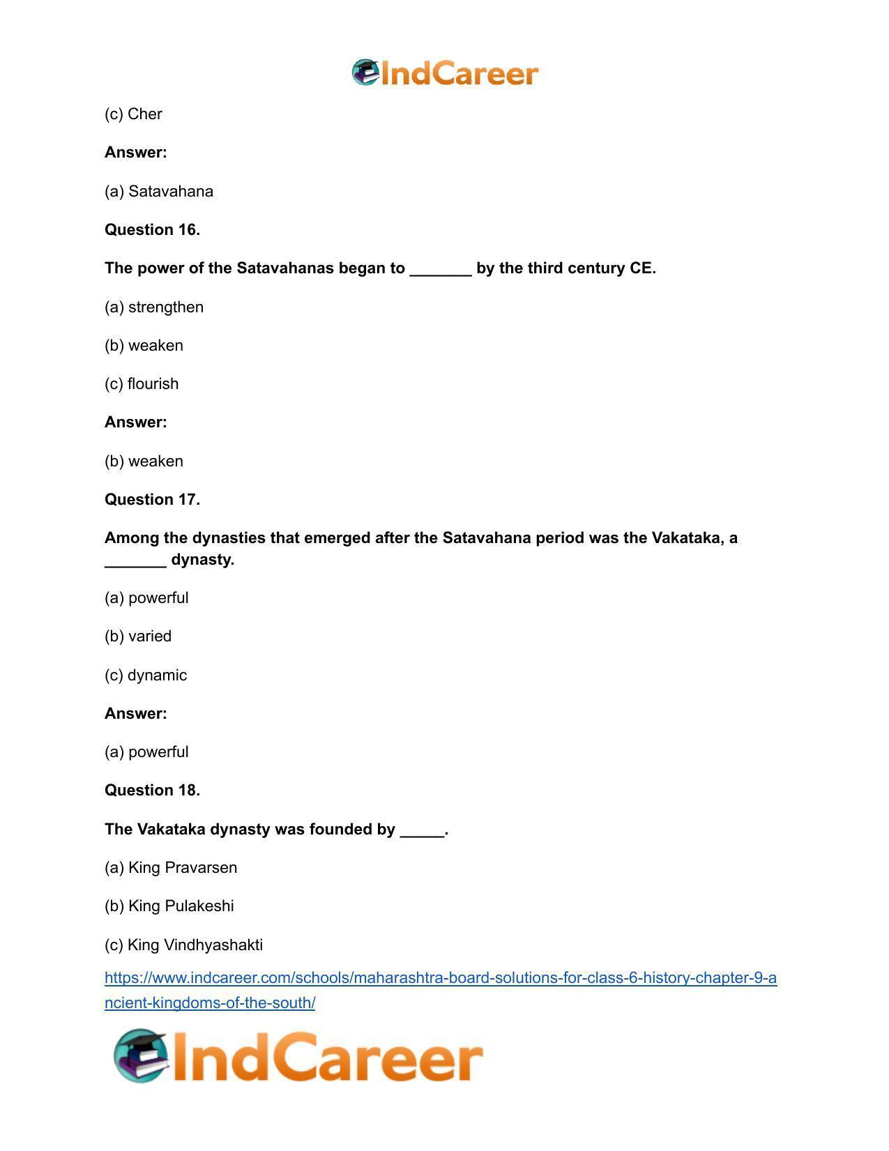 Maharashtra Board Solutions for Class 6- History: Chapter 9- Ancient Kingdoms of the South - Page 12