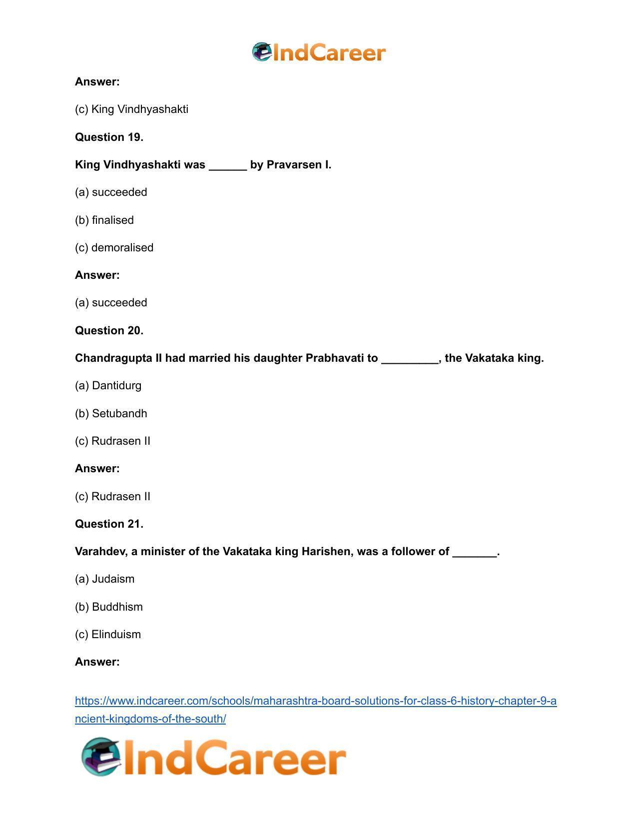 Maharashtra Board Solutions for Class 6- History: Chapter 9- Ancient Kingdoms of the South - Page 13