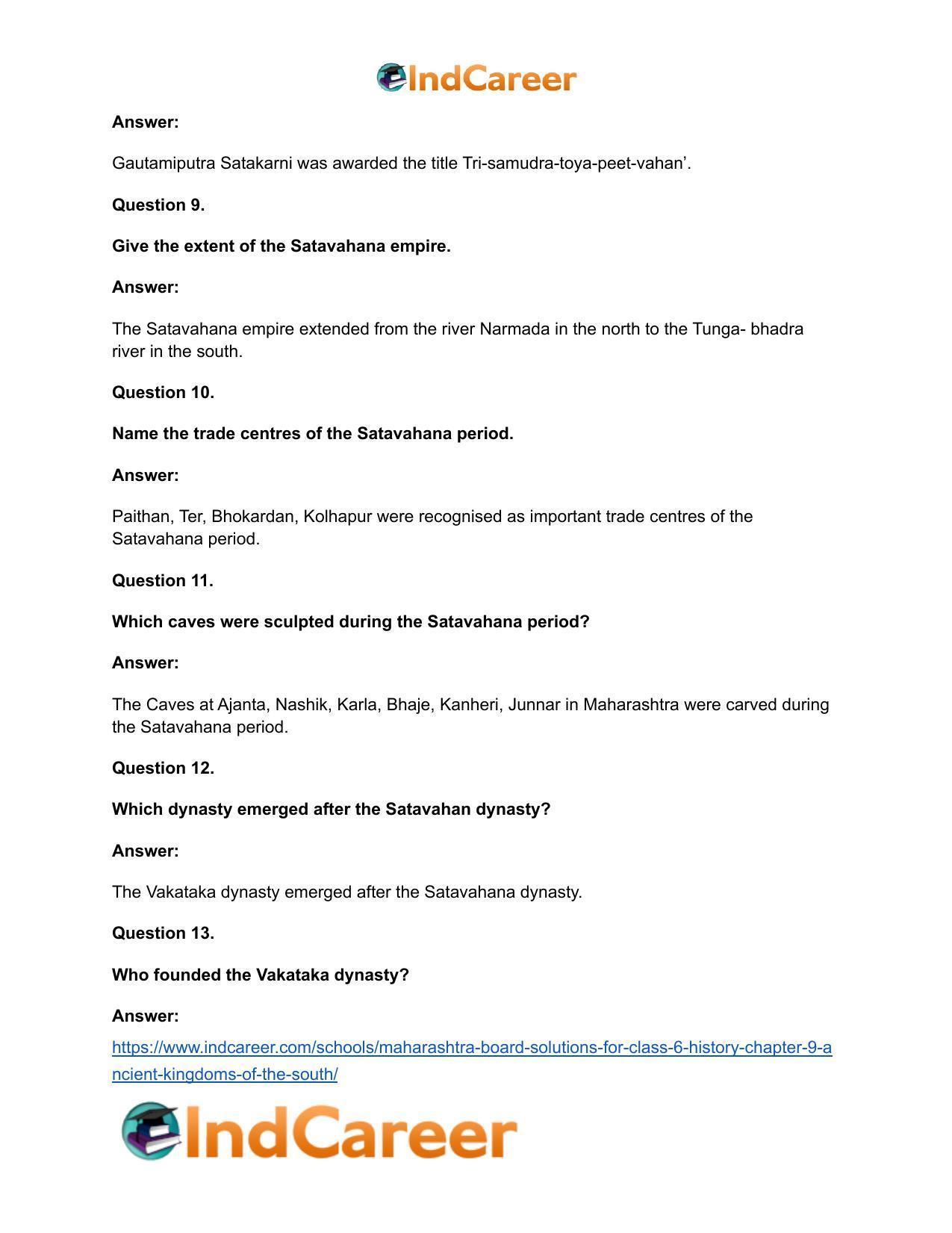 Maharashtra Board Solutions for Class 6- History: Chapter 9- Ancient Kingdoms of the South - Page 19