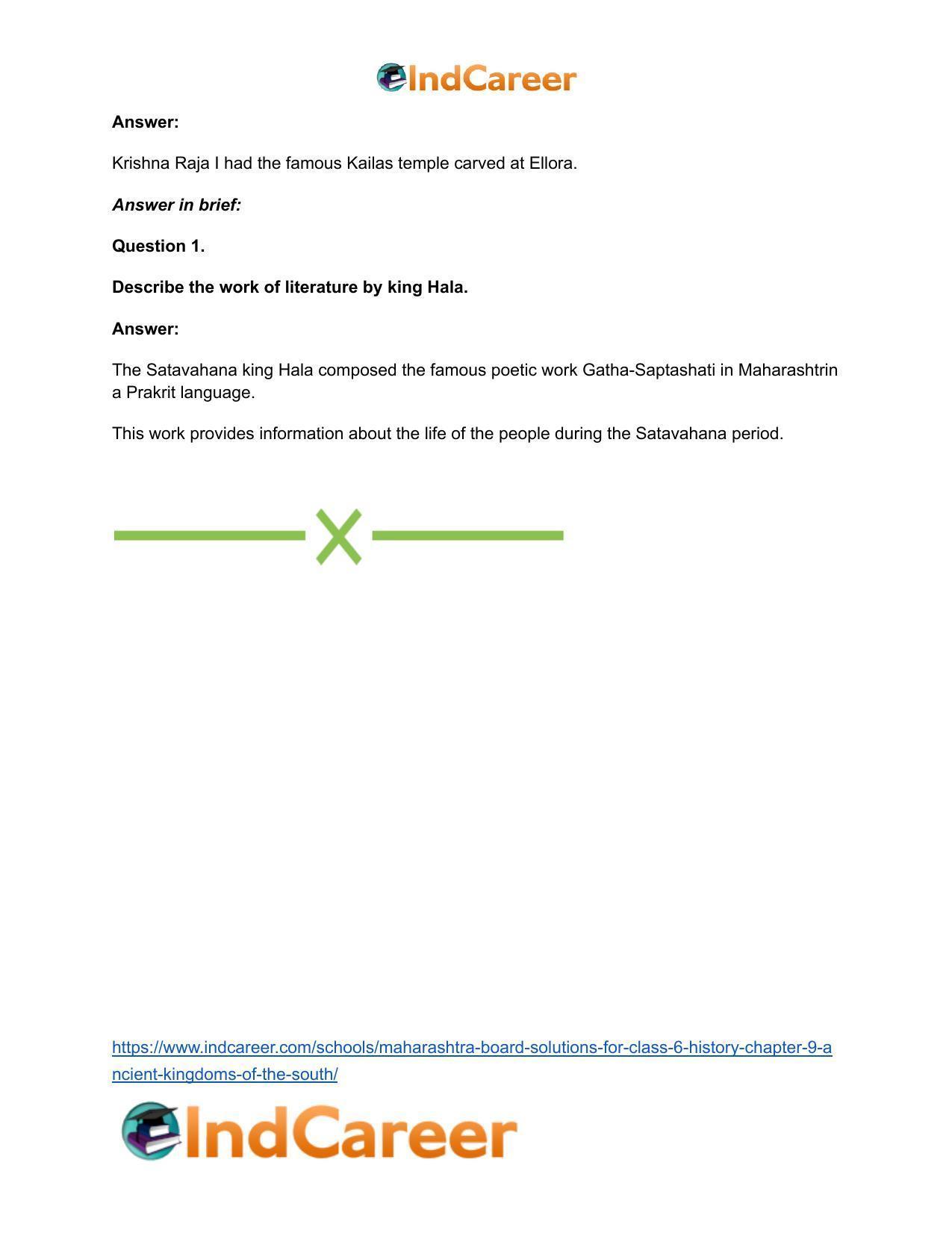Maharashtra Board Solutions for Class 6- History: Chapter 9- Ancient Kingdoms of the South - Page 22