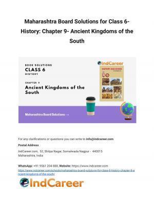 Maharashtra Board Solutions for Class 6- History: Chapter 9- Ancient Kingdoms of the South