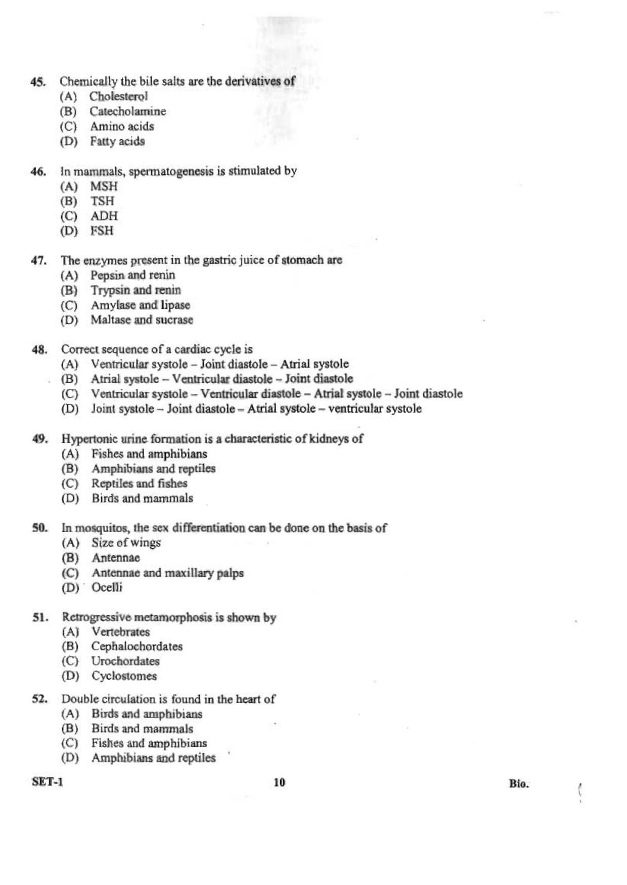 OJEE 2013 Biology Set 1 Question Paper - Page 8